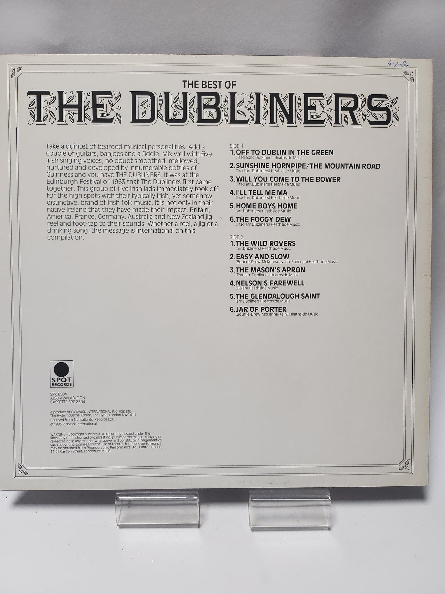 Dubliners "the Best of" LP Vinyl