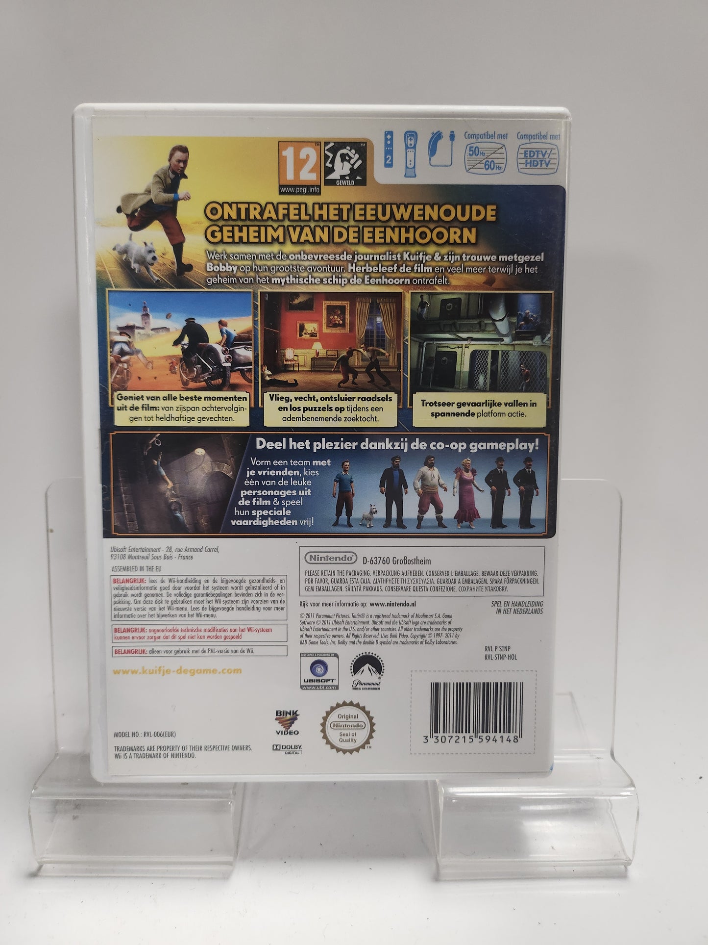 Avonturen van Kuifje het Geheim van de Eenhoorn Nintendo Wii