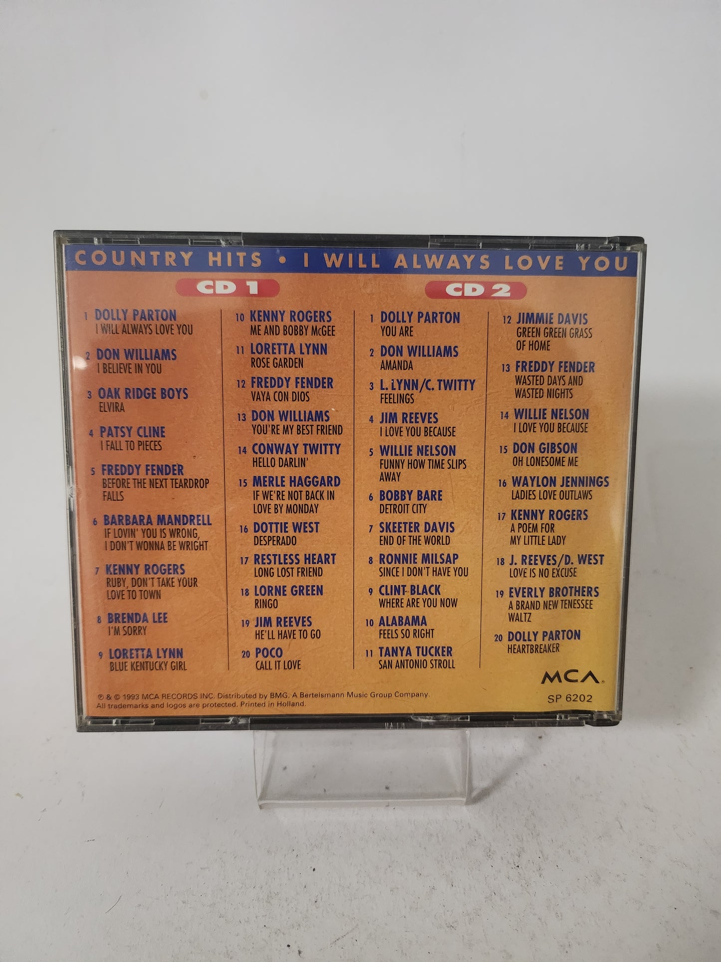 Country Hits: I Will Always Love You Dubbel CD