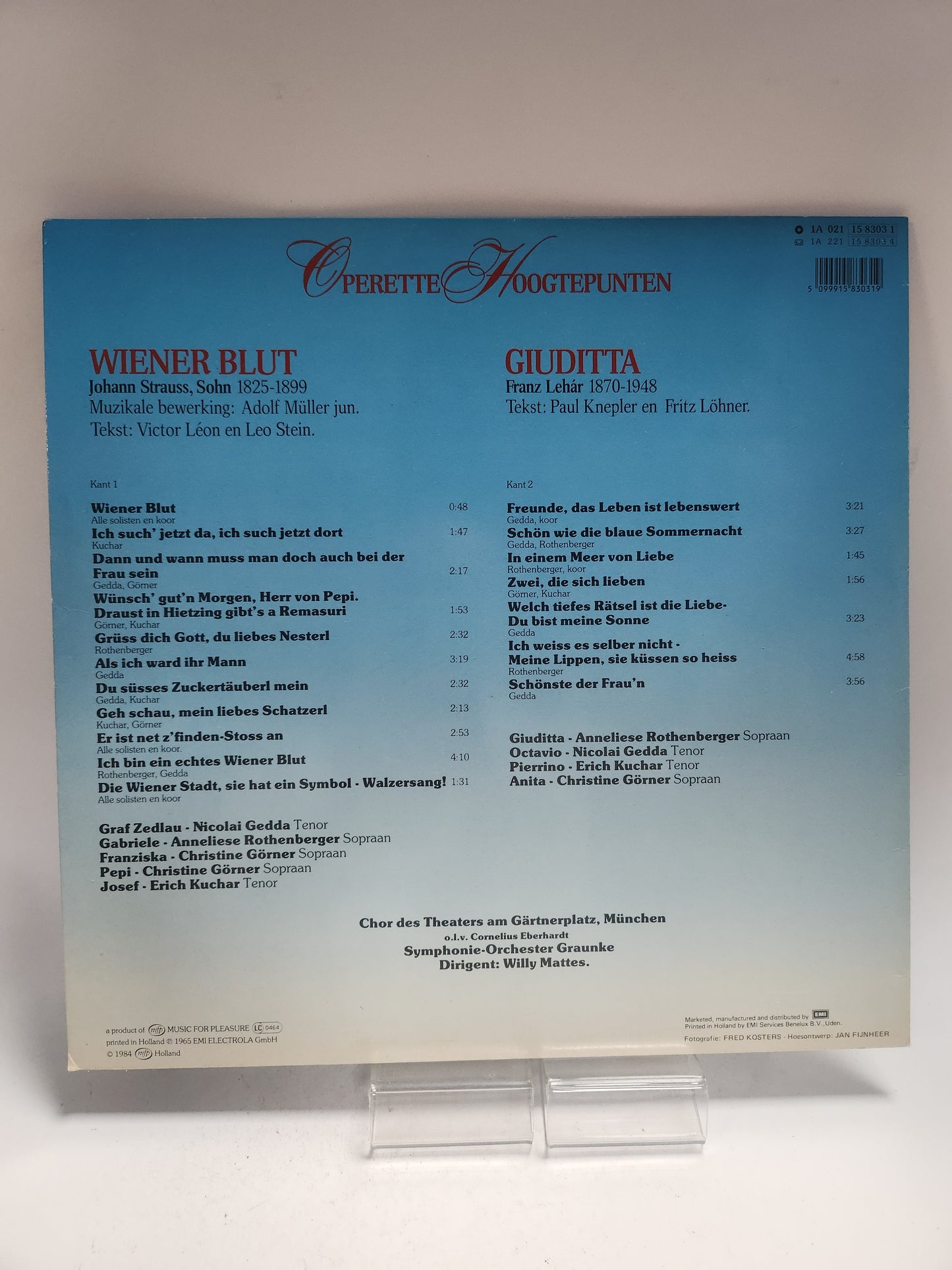 Operette Hoogtepunten: Wiener Blut & Giuditta LP Vinyl
