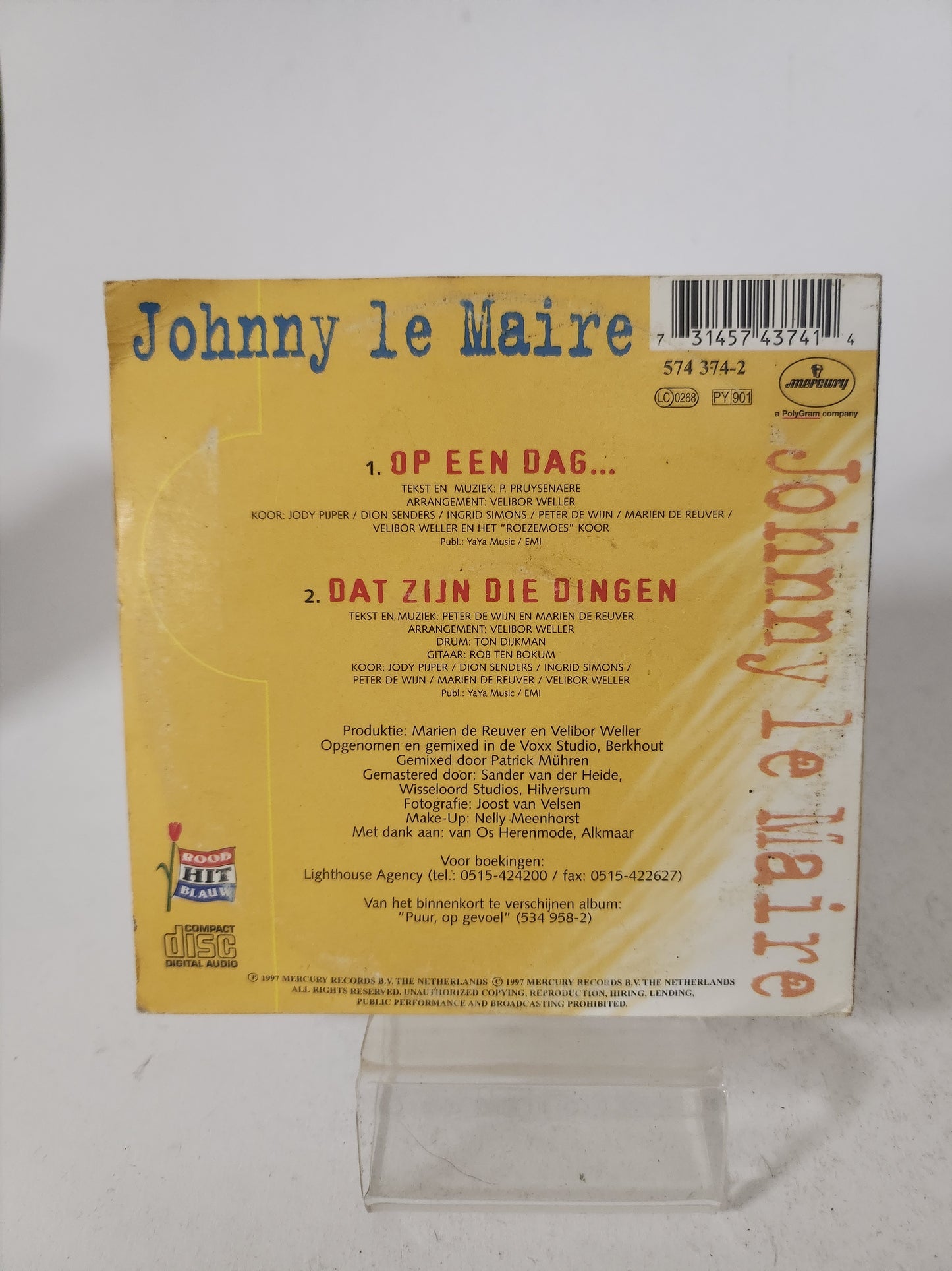 Johnny le Maire: Op een Dag CD Single
