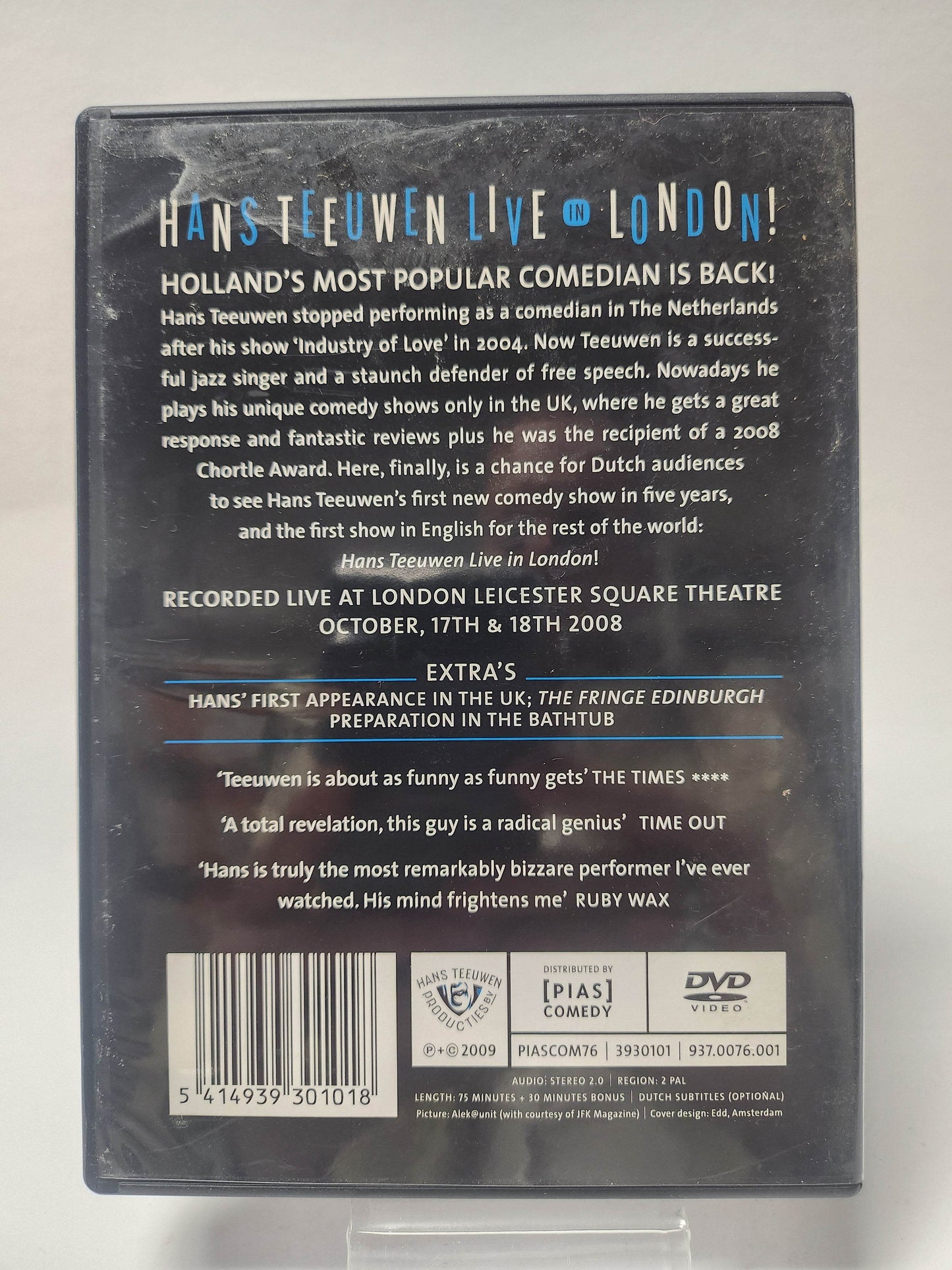 Live in London Hans Teeuwen DVD - Feniks Gameshop