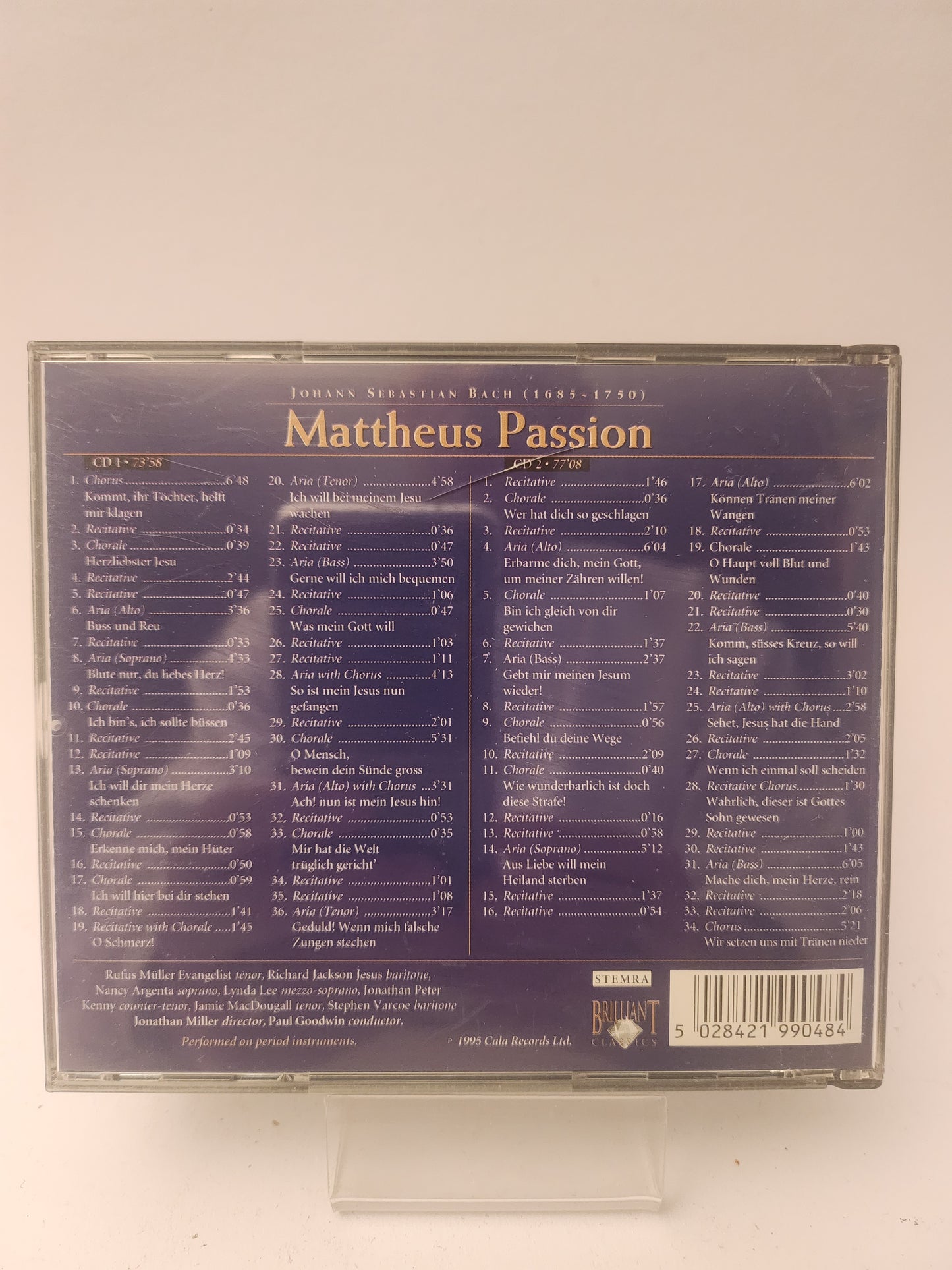 Mattheus Passion (Bach) CD