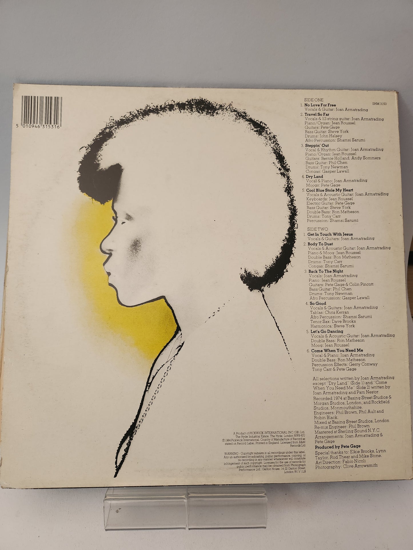 Back to the Night: Joan Armatrading LP Vinyl
