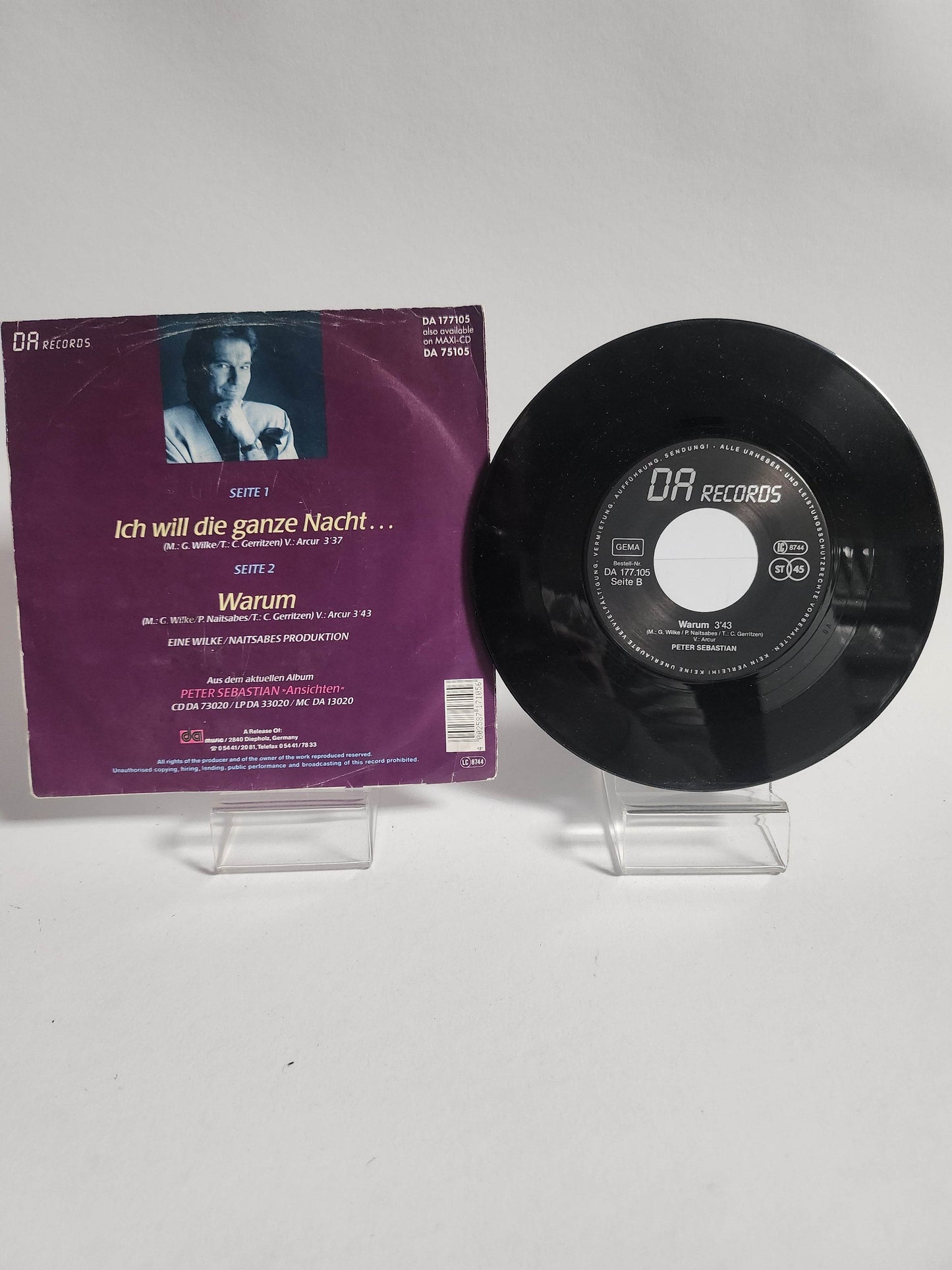 Peter Sebastian:Ich will die Ganze Nacht Single Vinyl - Feniks Gameshop