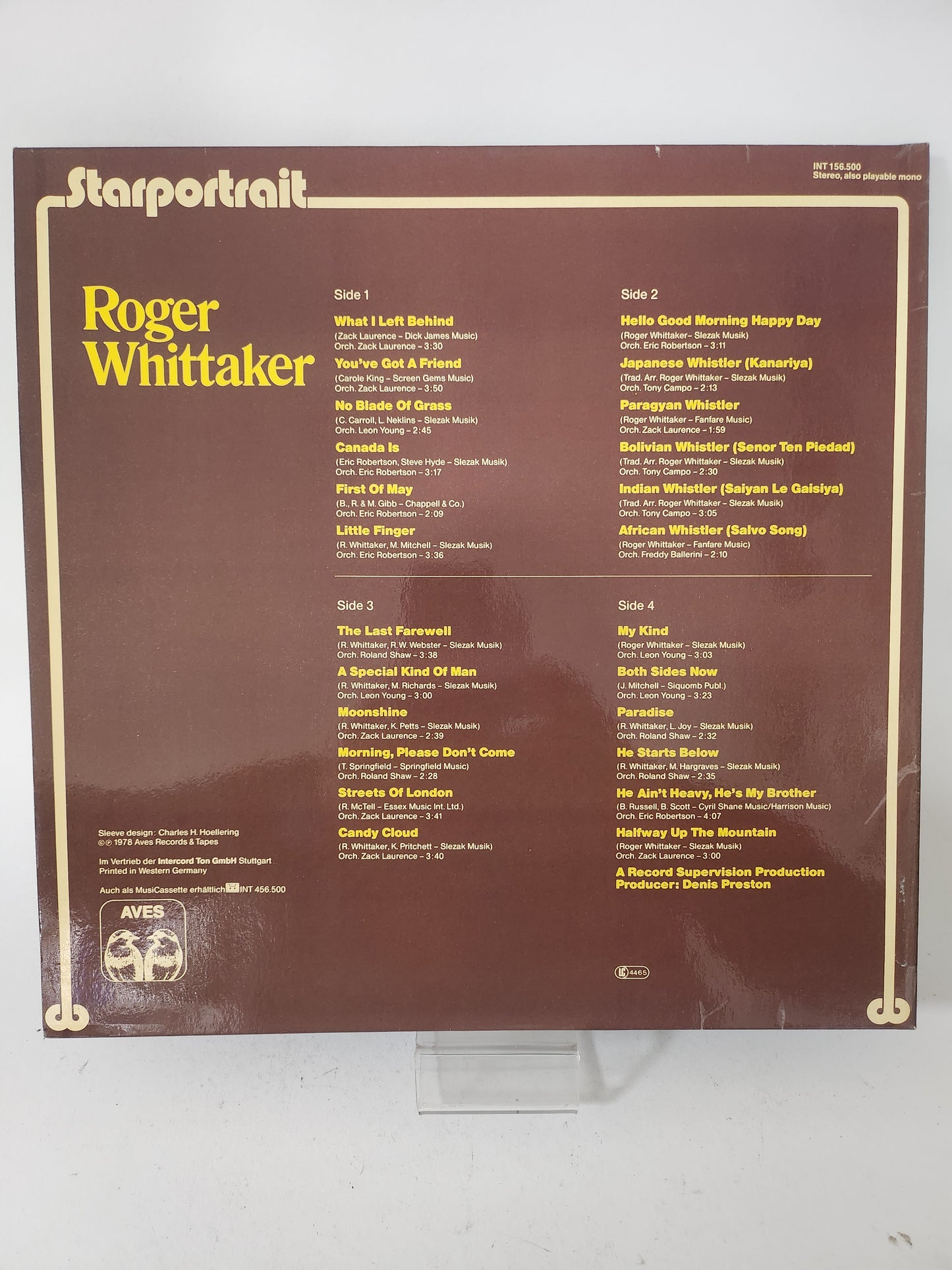 Starportrait: Roger Whittaker LP Vinyl