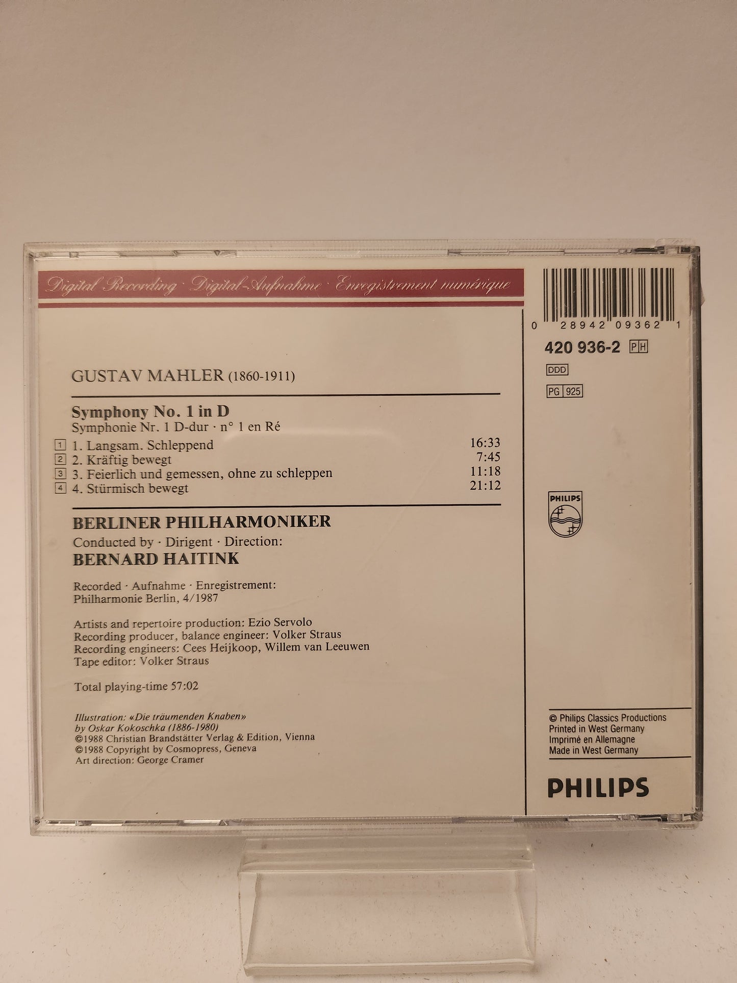 Gustav Mahler: Symphony 1 CD