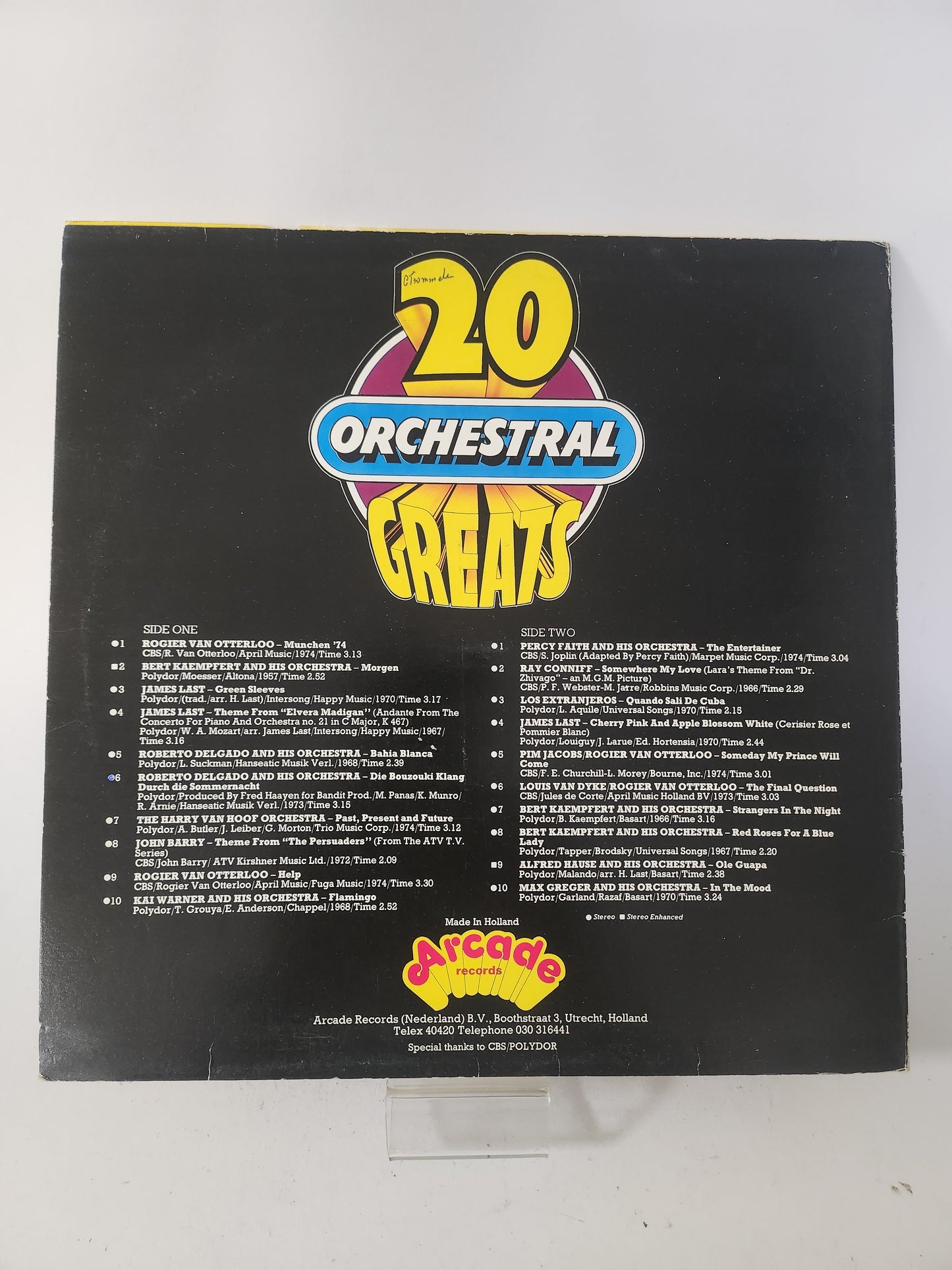 20 Orchestral Greats LP Vinyl