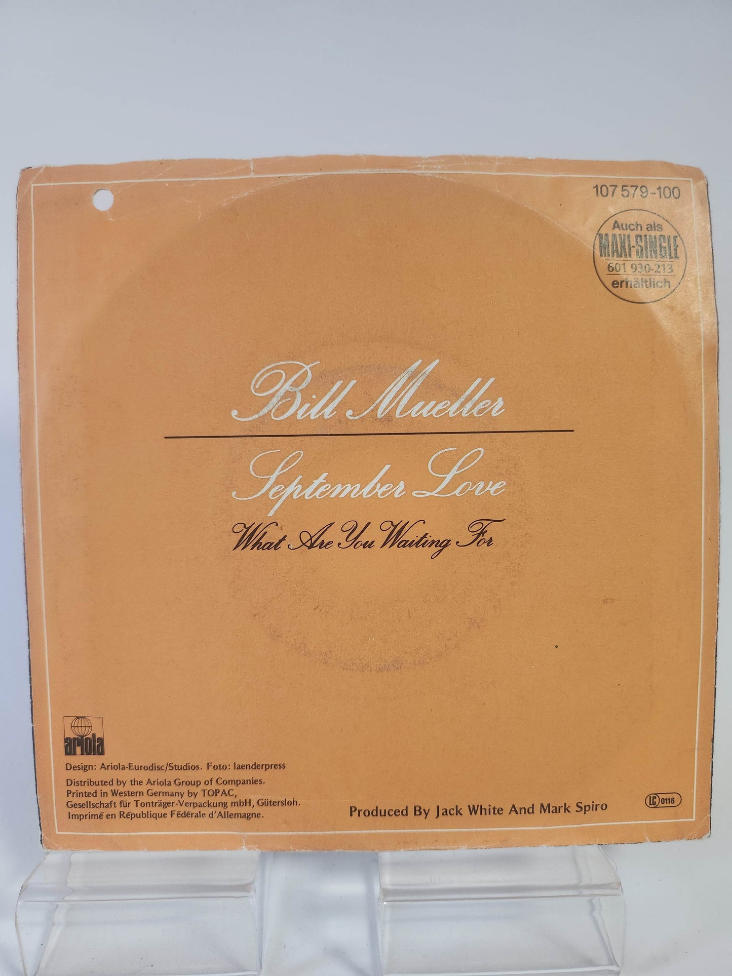 Bill Mueller: September Love Single Vinyl - Feniks Gameshop