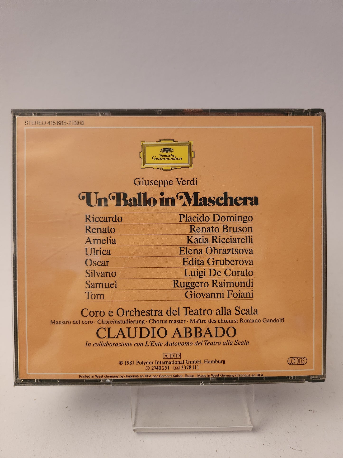 Giuseppe Verdi: Un Ballo in Maschera CD