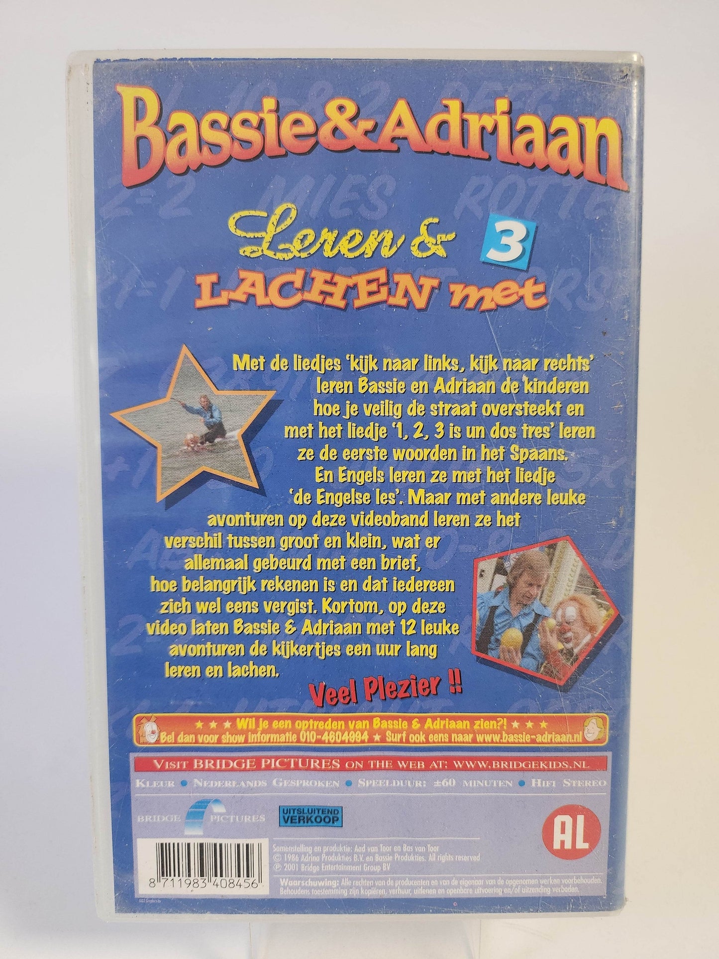 Leren & Lachen 3 met Bassie & Adriaan VHS - Feniks Gameshop