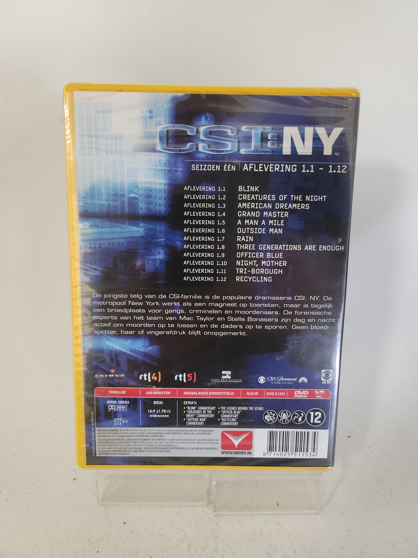 Crime Scene Investigation NY Seizoen 1 deel 1 tm 12 geseald DVD Serie