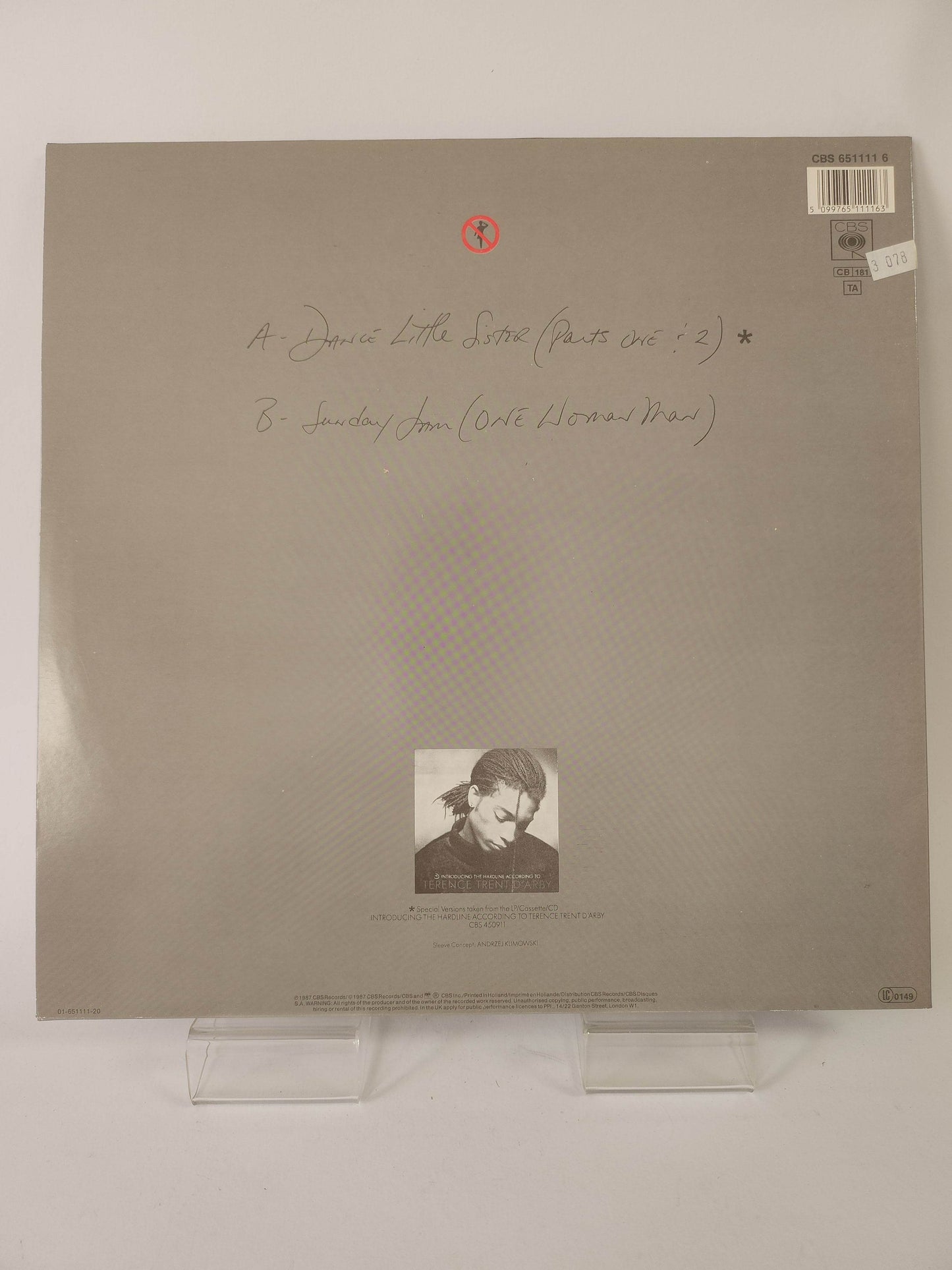 Terence Trent D'Arby: Dance Little Sister LP Vinyl - Feniks Gameshop