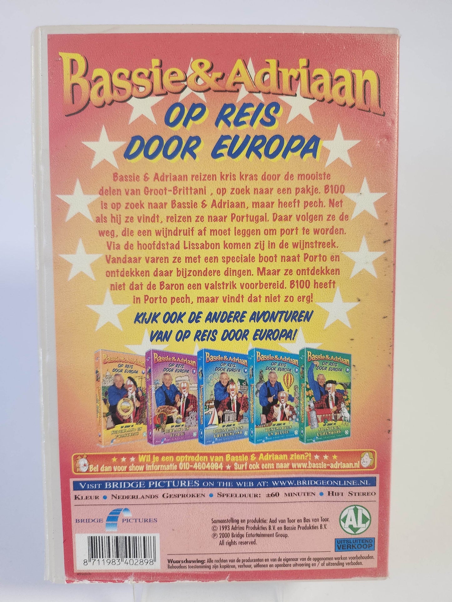 Bassie & Adriaan op Reis door Europa 2 VHS - Feniks Gameshop