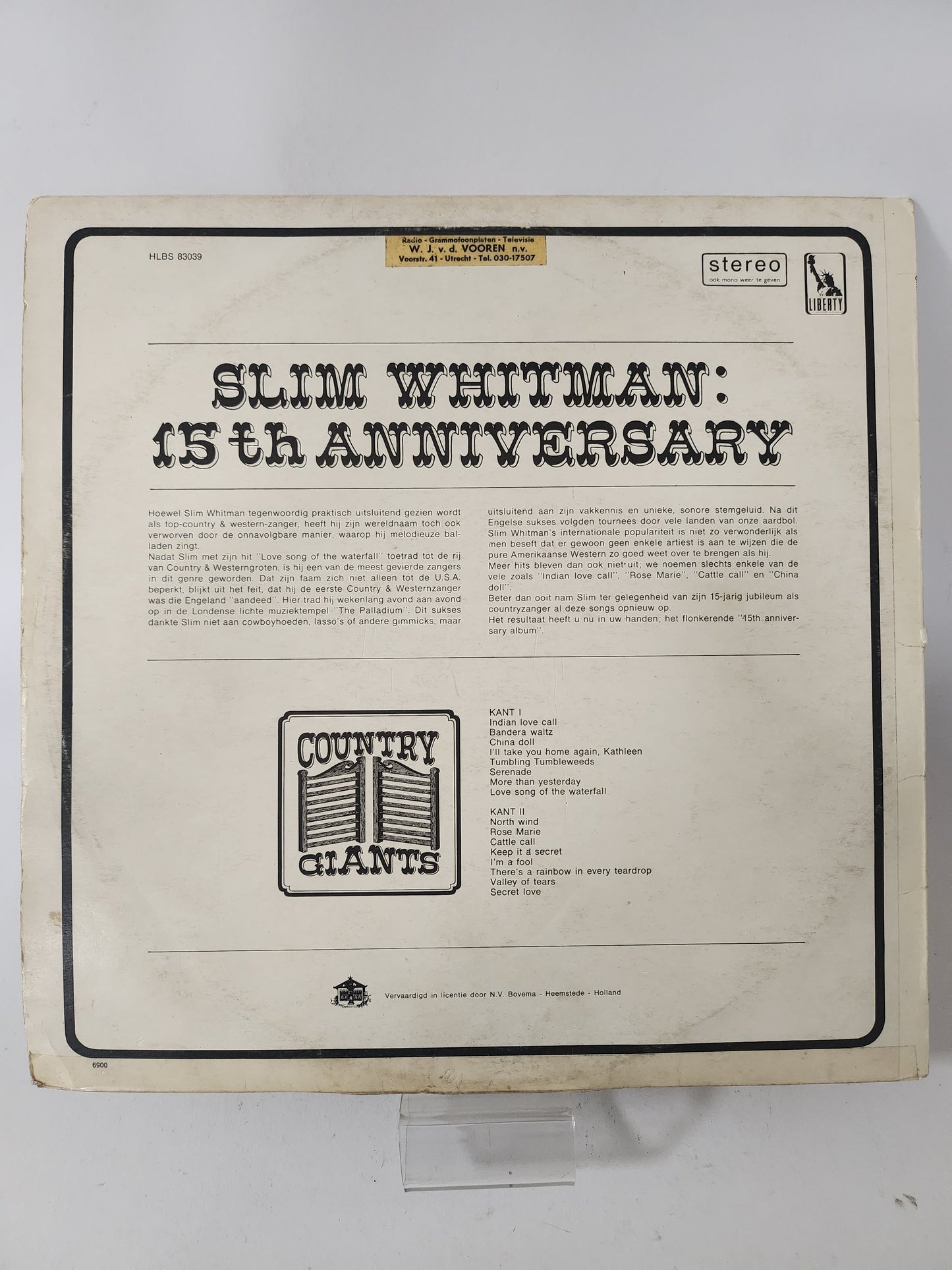 15th Anniversary: Slim Whitman LP Vinyl