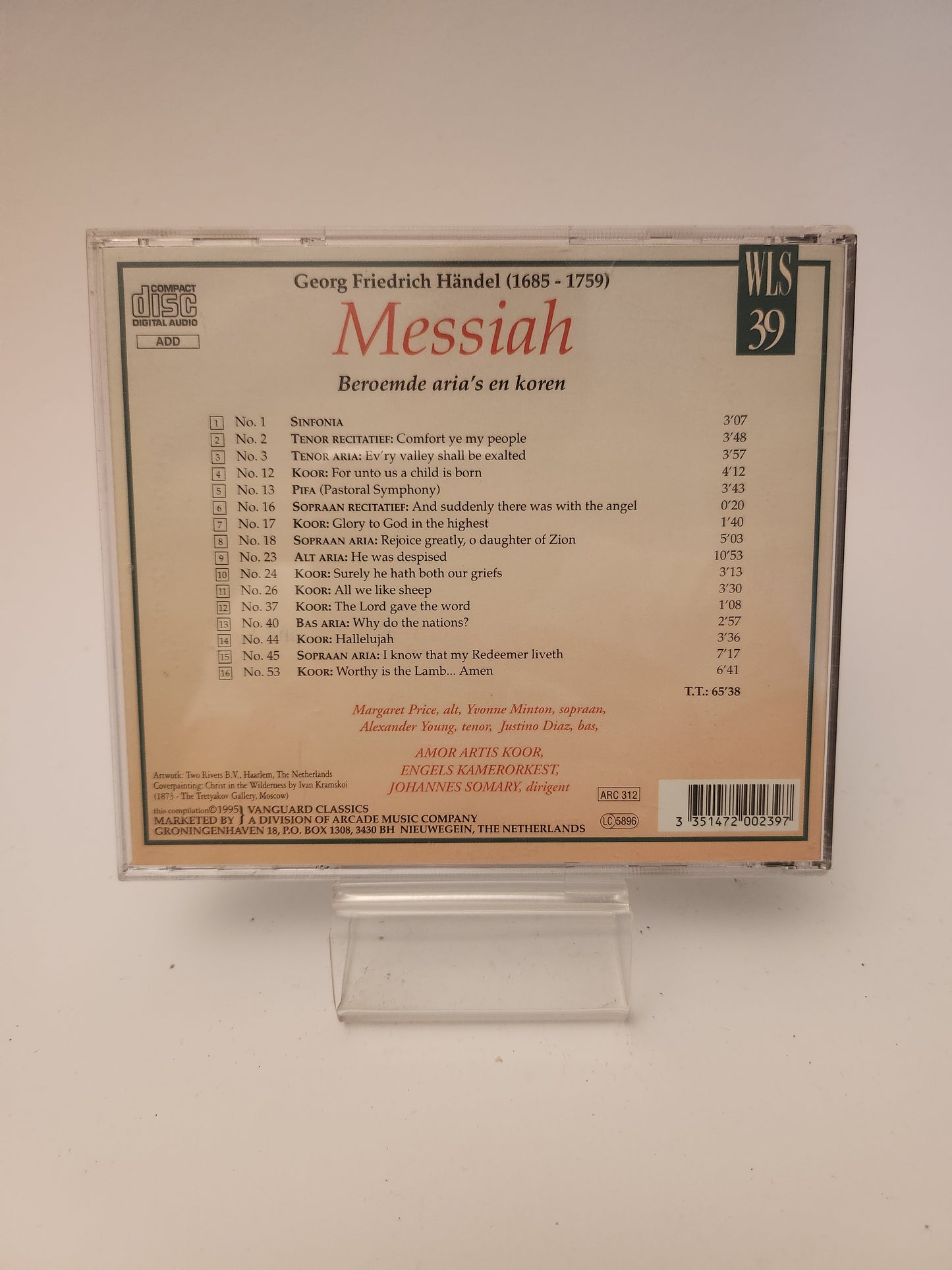 Beroemde Aria's en Koren: Messiah, Händel CD
