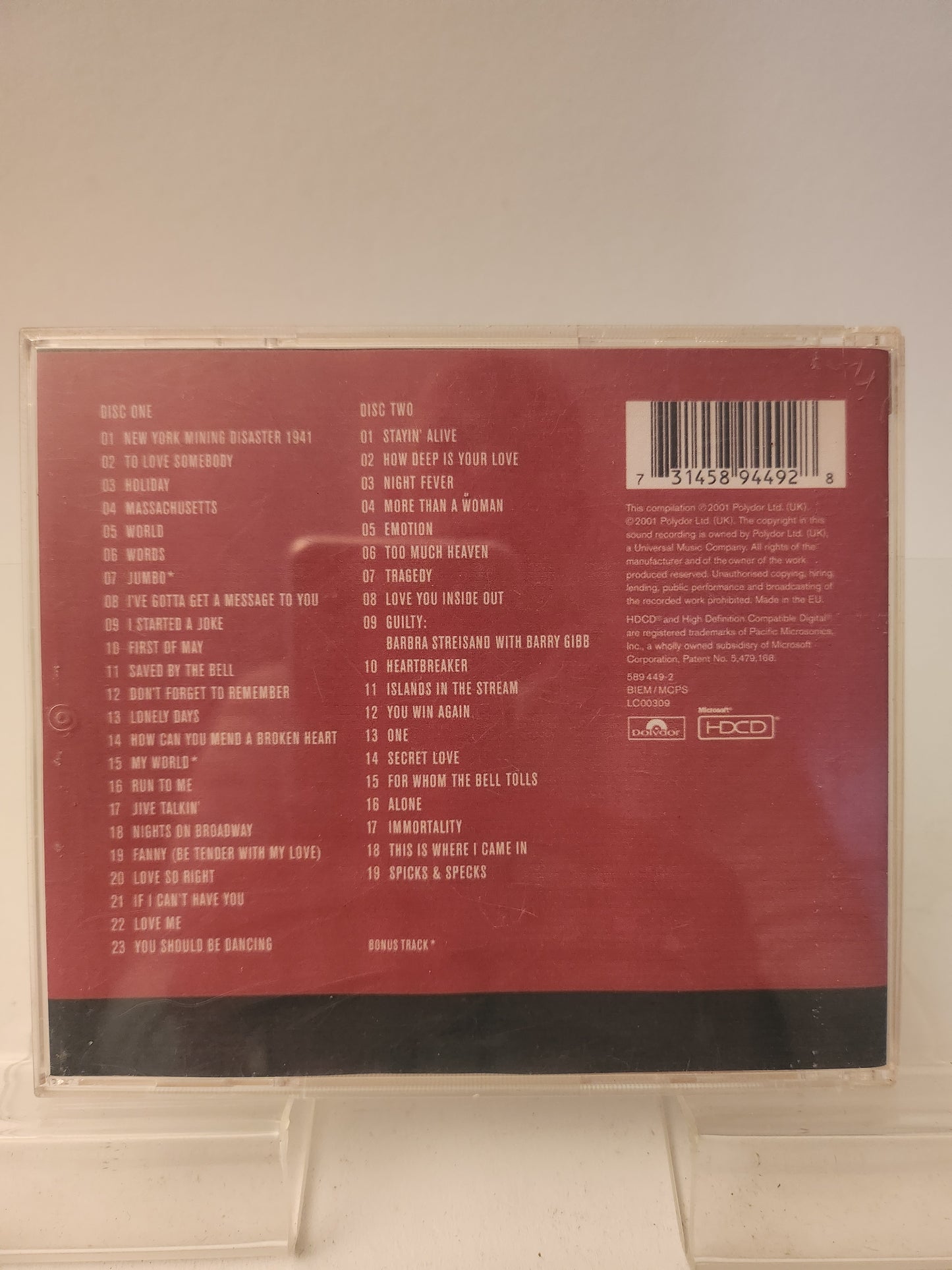 Bee Gees: Their Greatest Hits "the Record" CD