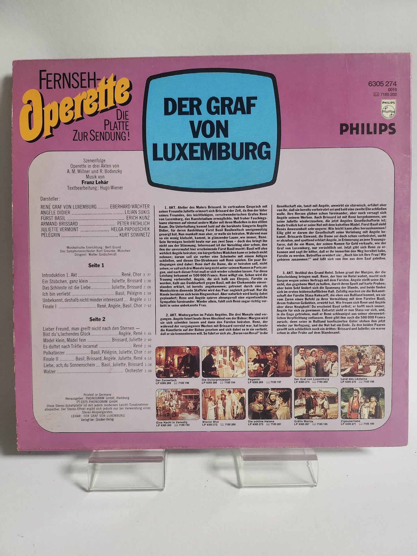 Fernseh Operette: Der Graf von Luxemburg LP Vinyl - Feniks Gameshop