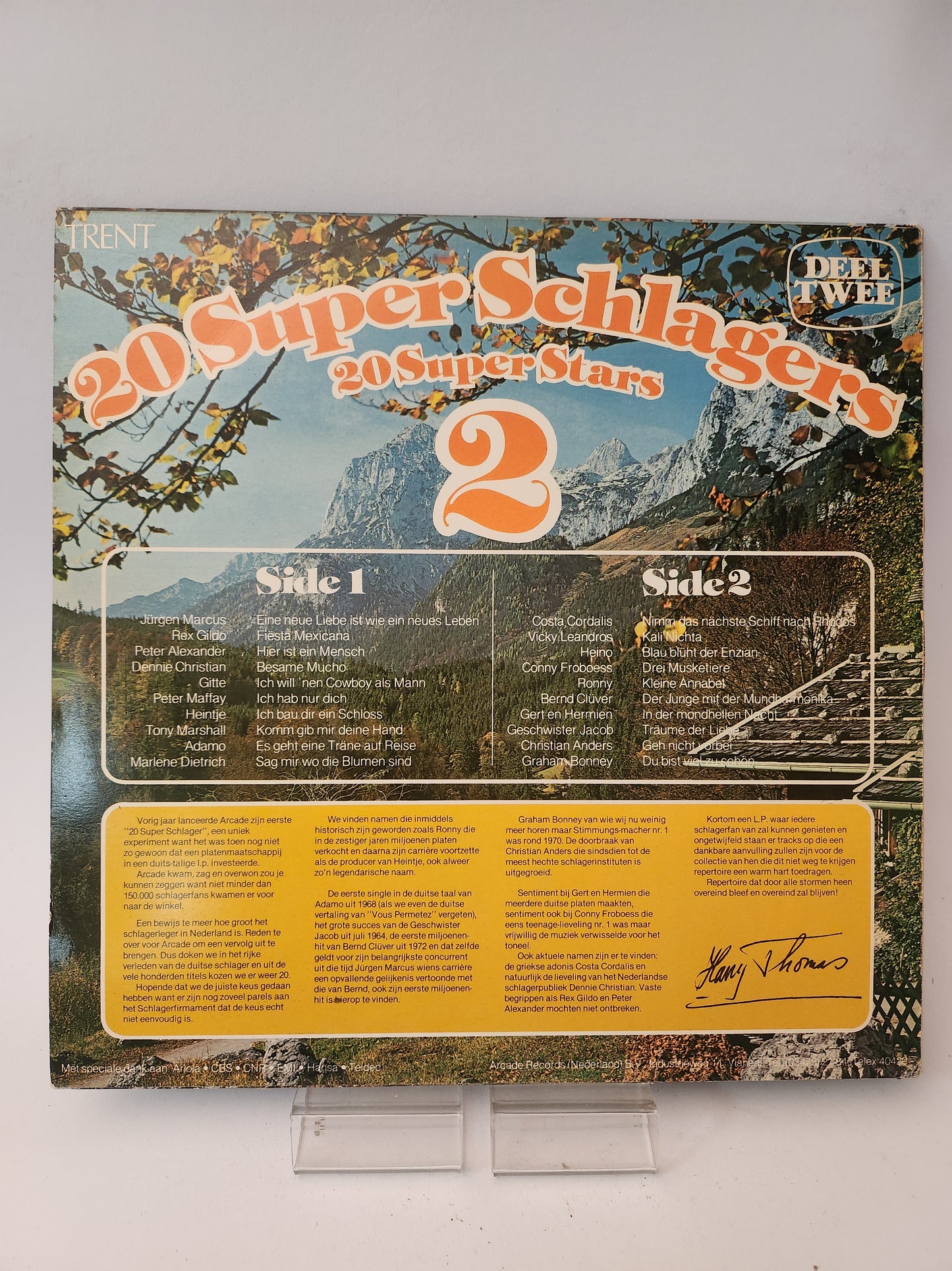 20 Super Schlagers: 20 Super Stars 2 LP Vinyl