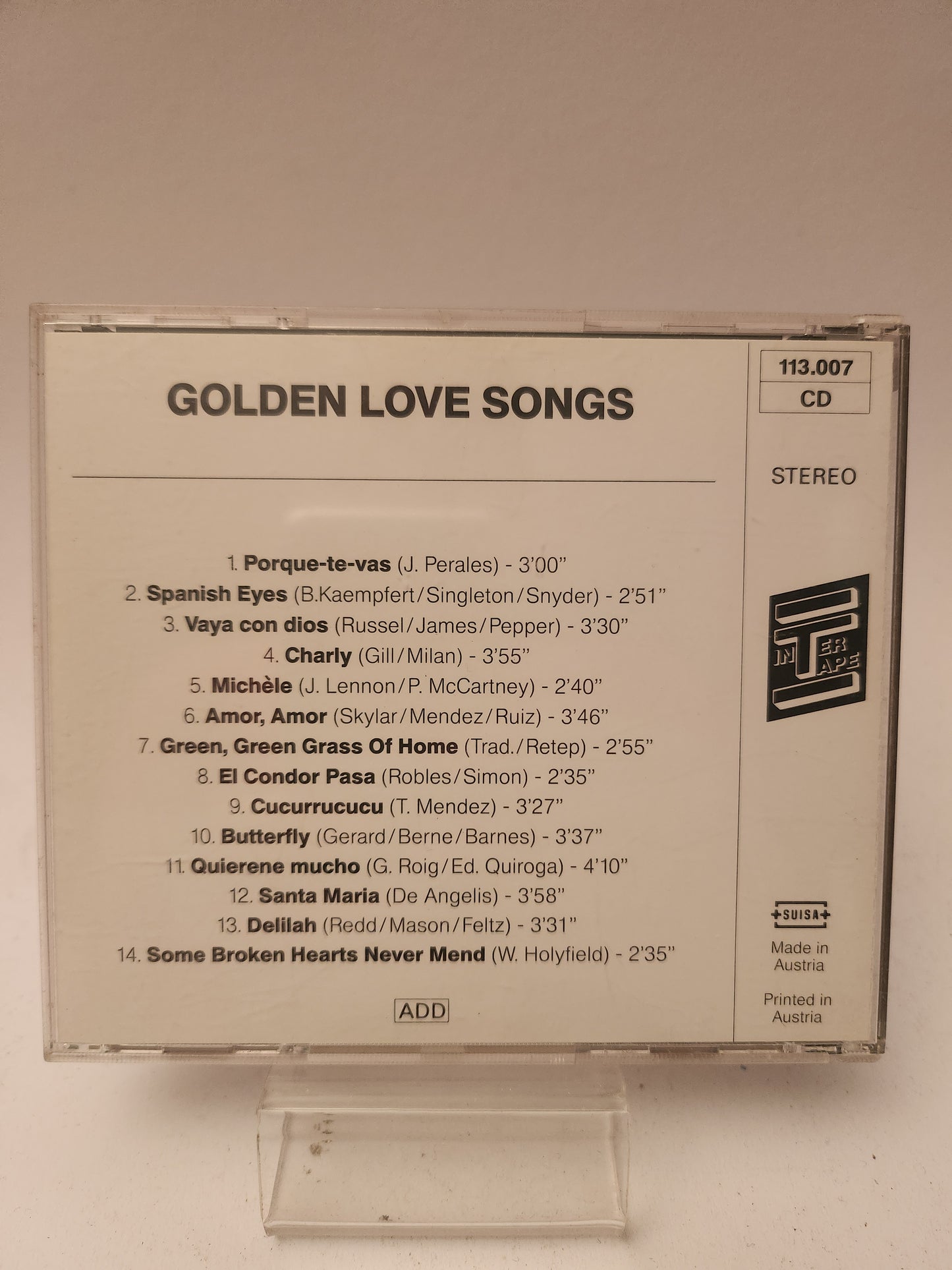 Golden Love Songs CD