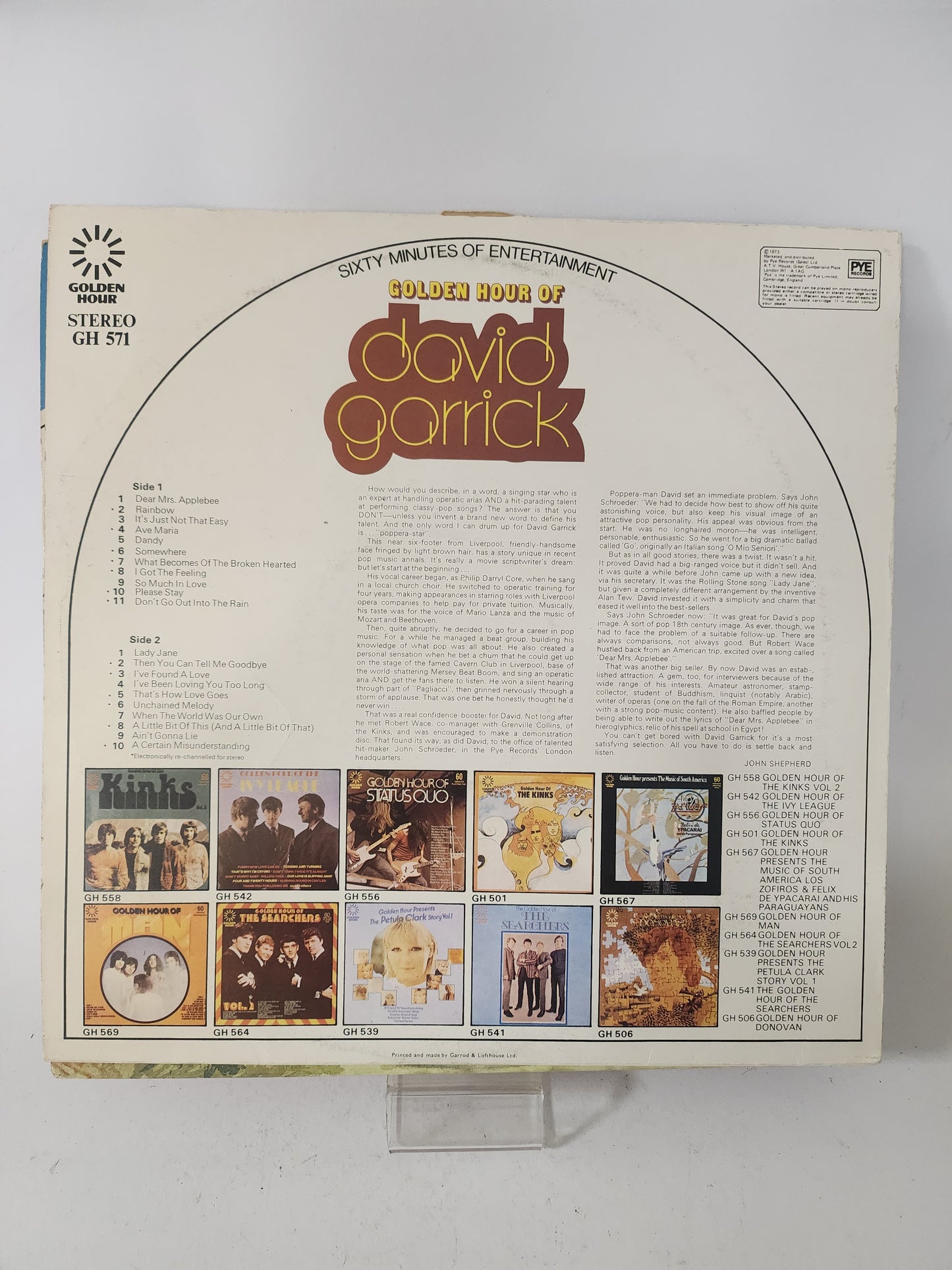 40 Golden Greats: Jim Reeves LP Vinyl