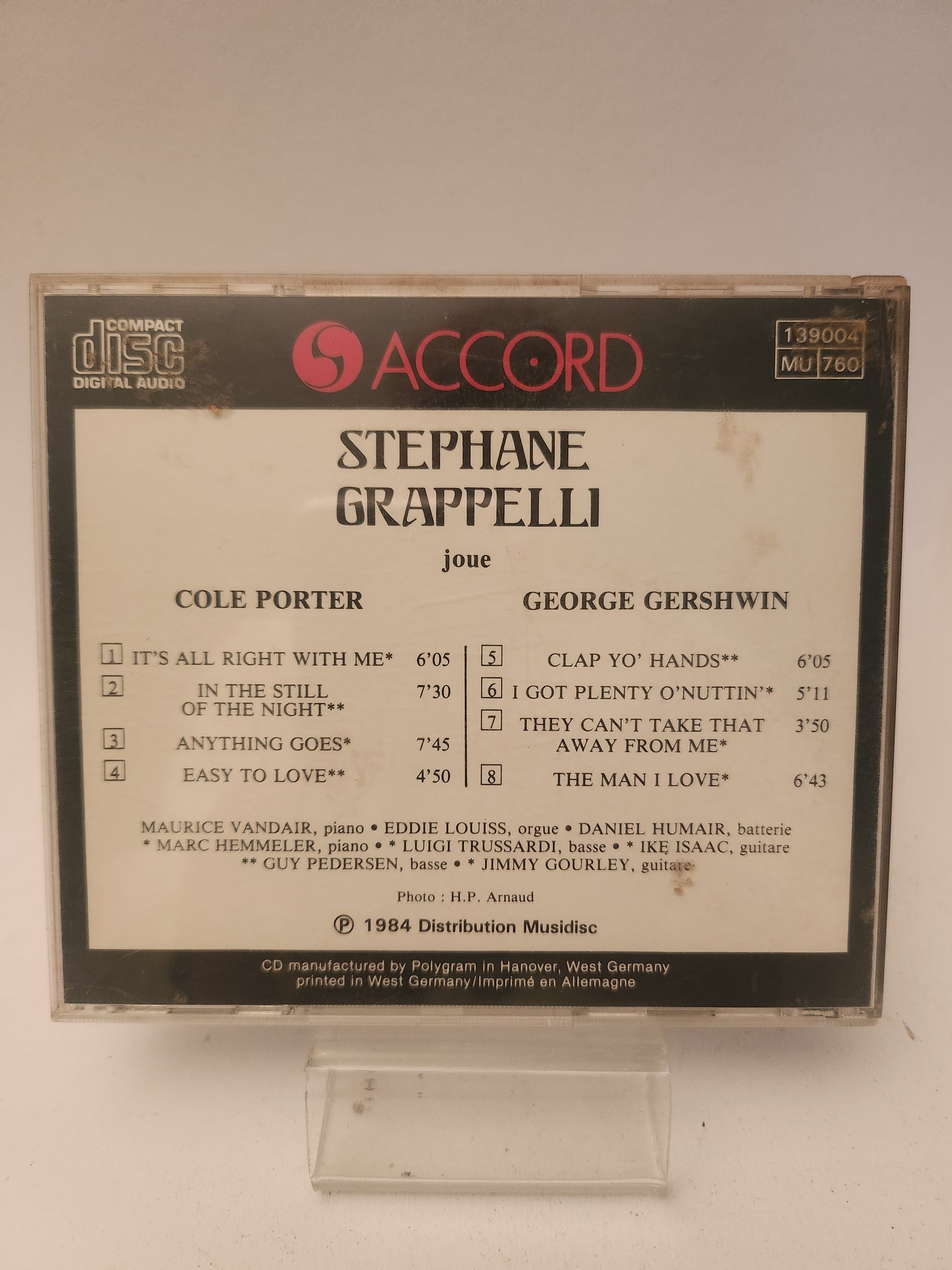 Stephane Grappelli Joue Cole Porter & George Gershwin CD