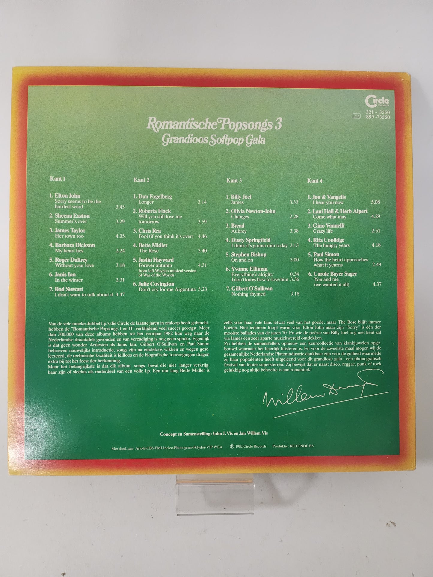 Romantische Popsongs 3 LP Vinyl