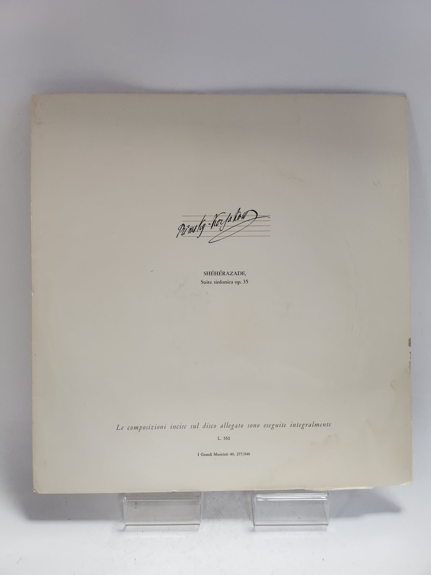 I Grandi Musicisti 40: Nikolai Rimski-Korsakov II LP Vinyl
