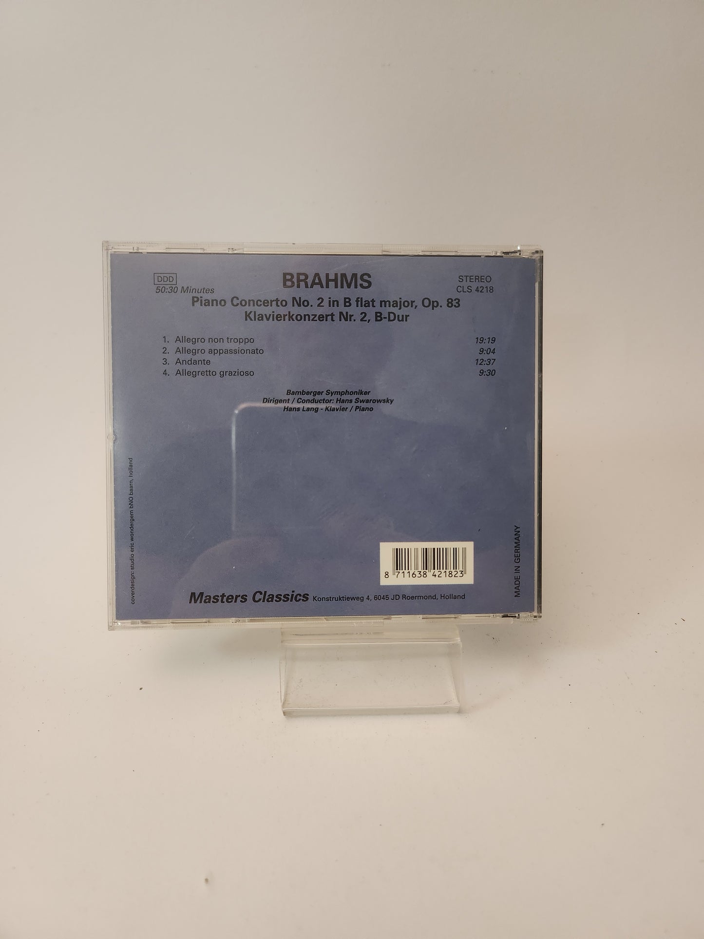 Brahms: Piano Concerto No 2 & Klavierkonzert No 2 CD