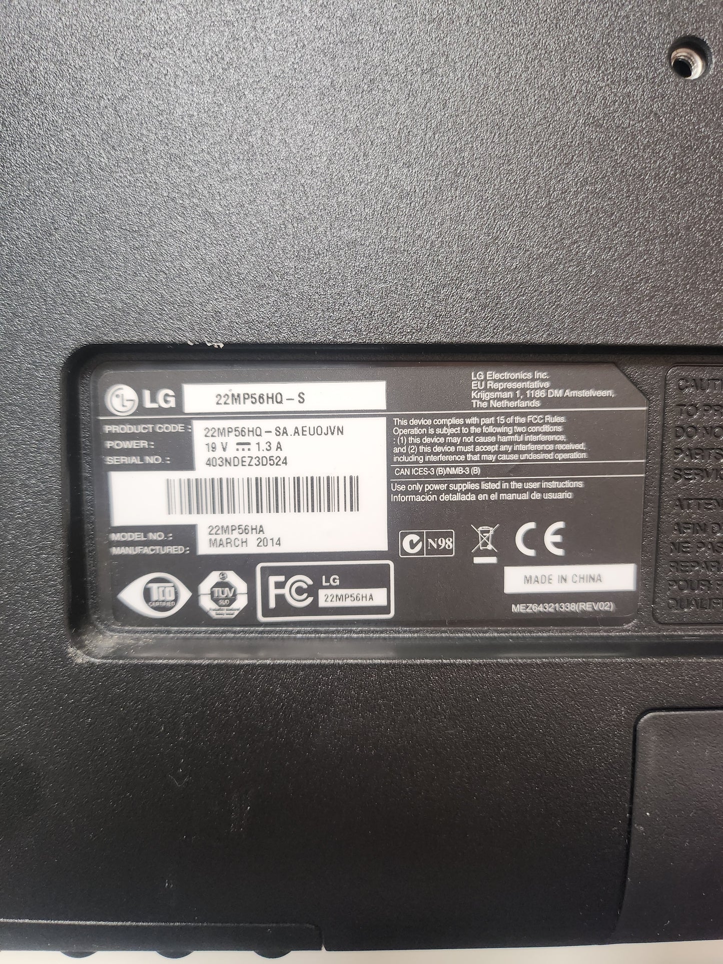 LG 22MP56HQ-S Monitor 21,5 Inch PC Beeldscherm