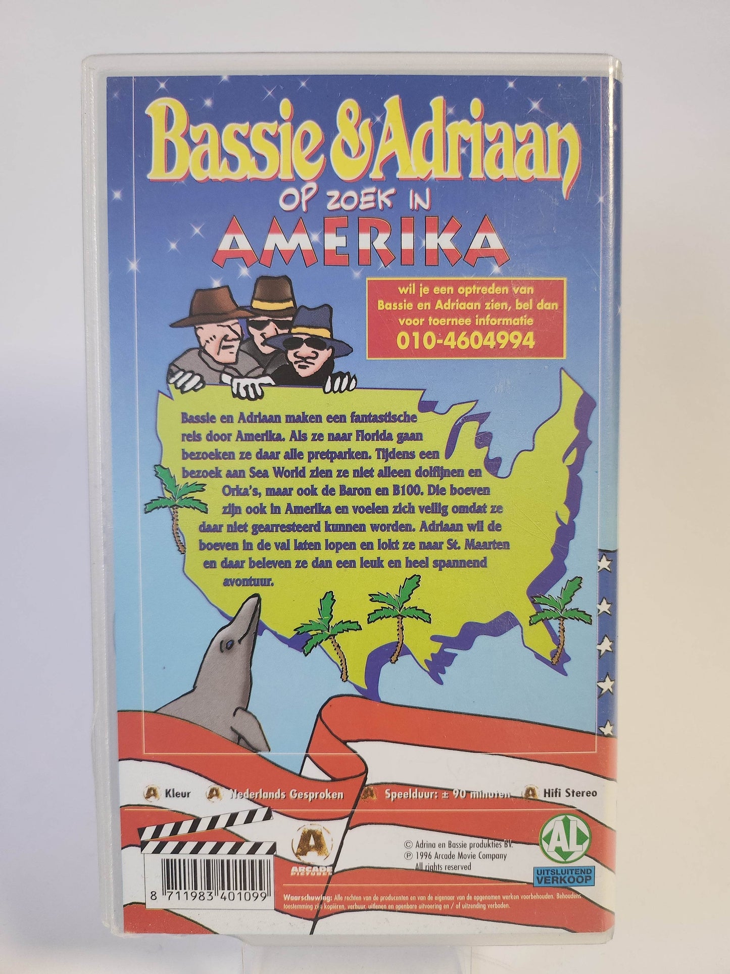 Bassie & Adriaan op Zoek in Amerika VHS - Feniks Gameshop