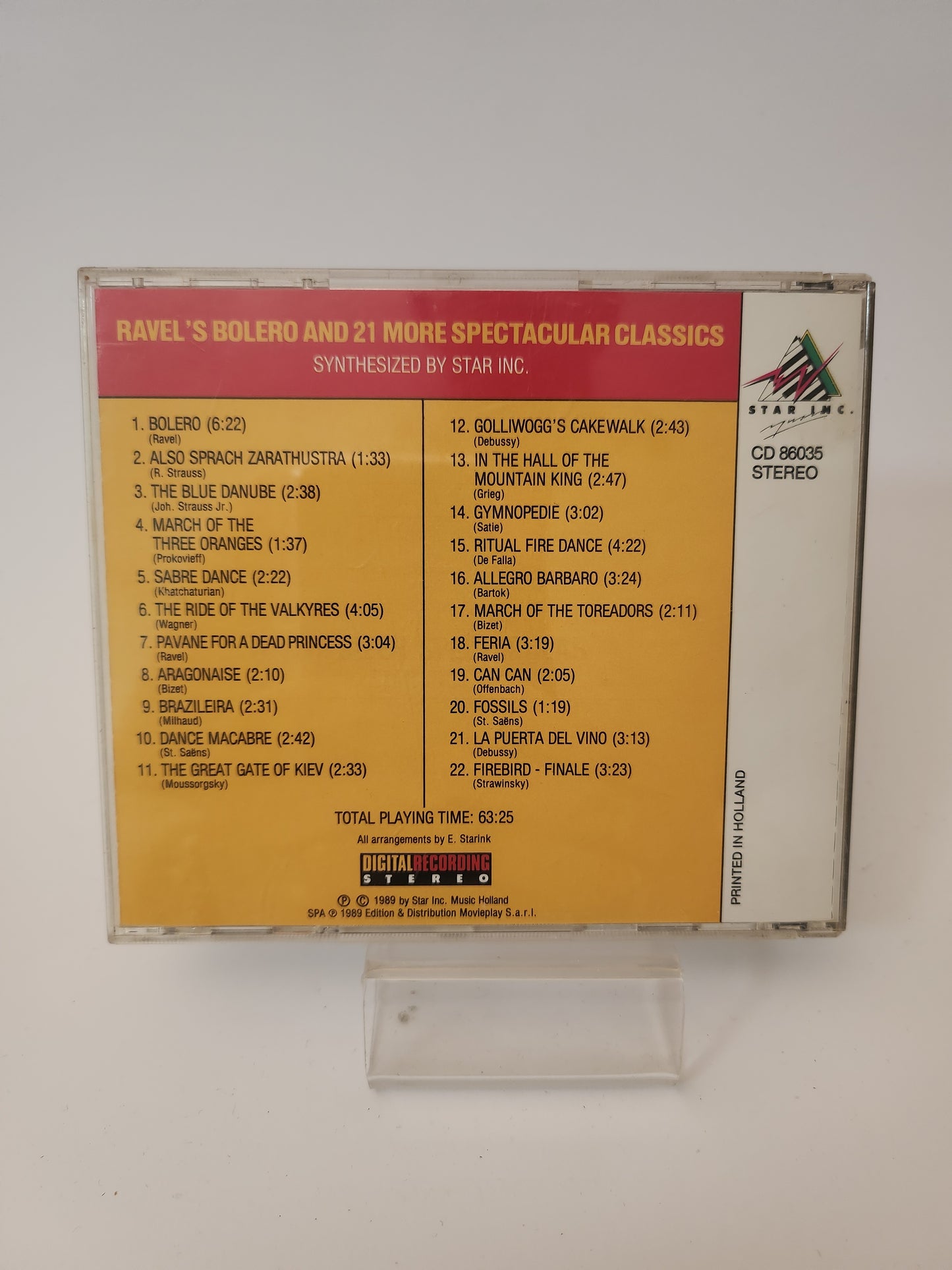 Ravel's Bolero and 21 More Spectacular Classics CD