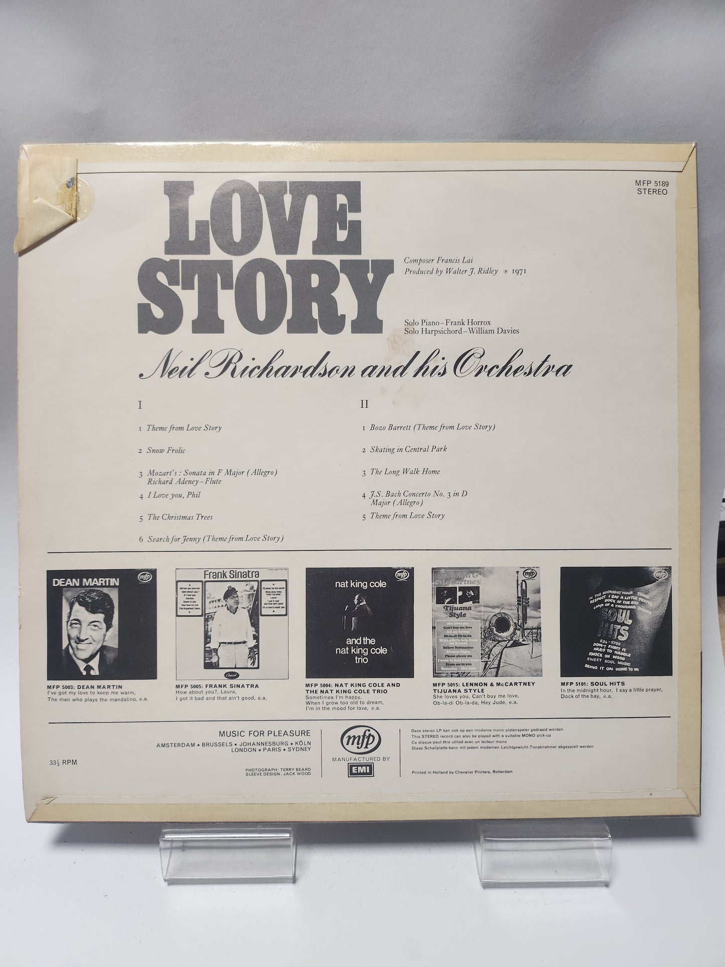 Neil Richardson and his Orchestra: Love Story LP Vinyl