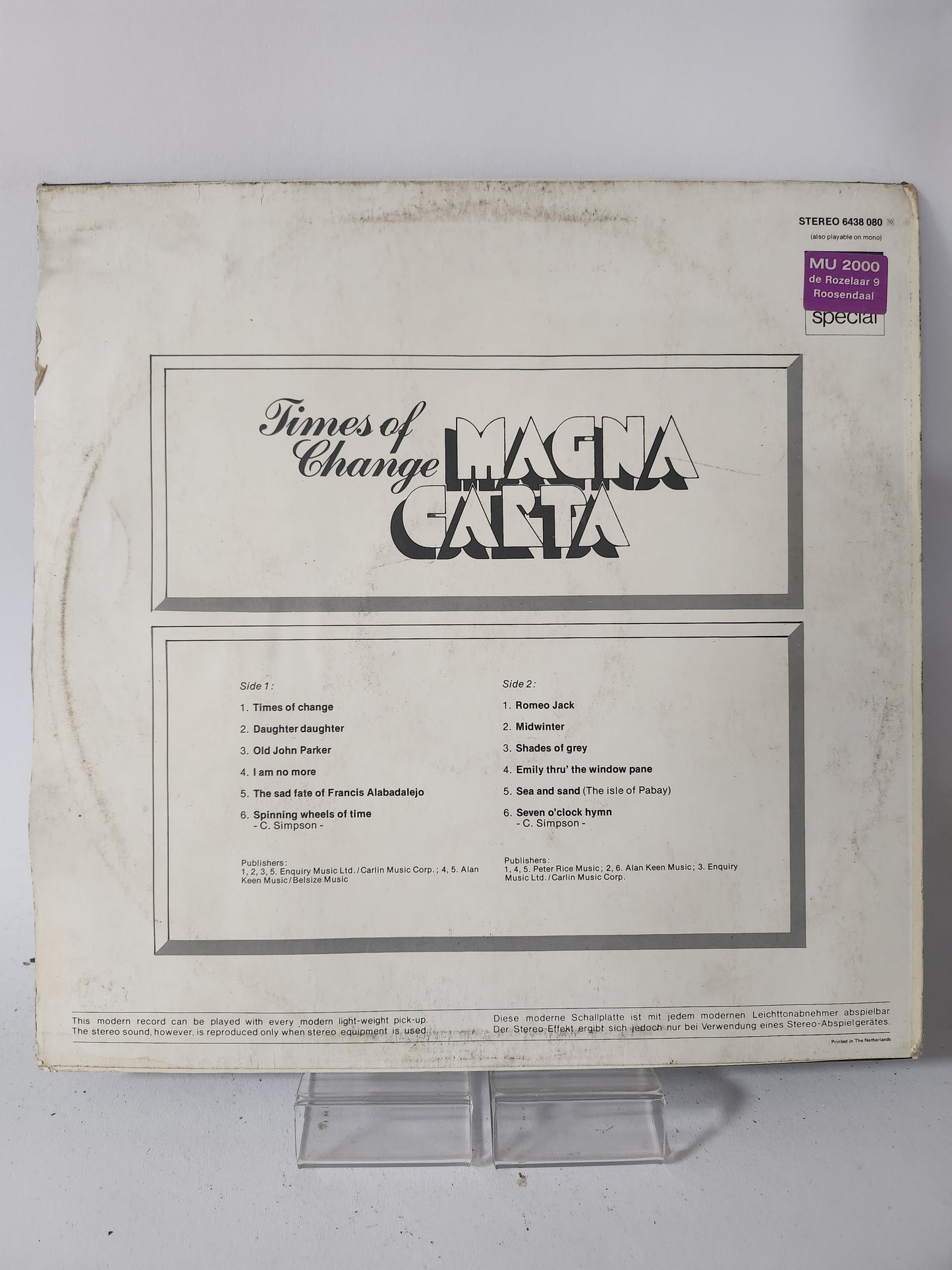 Times of Change: Magna Carta LP Vinyl