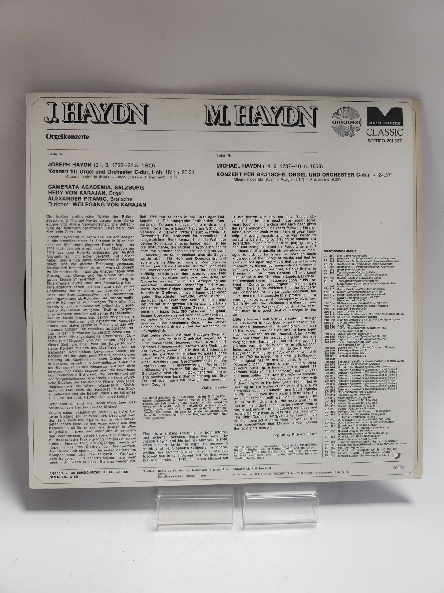 J. Haydn & M. Haydn LP Vinyl