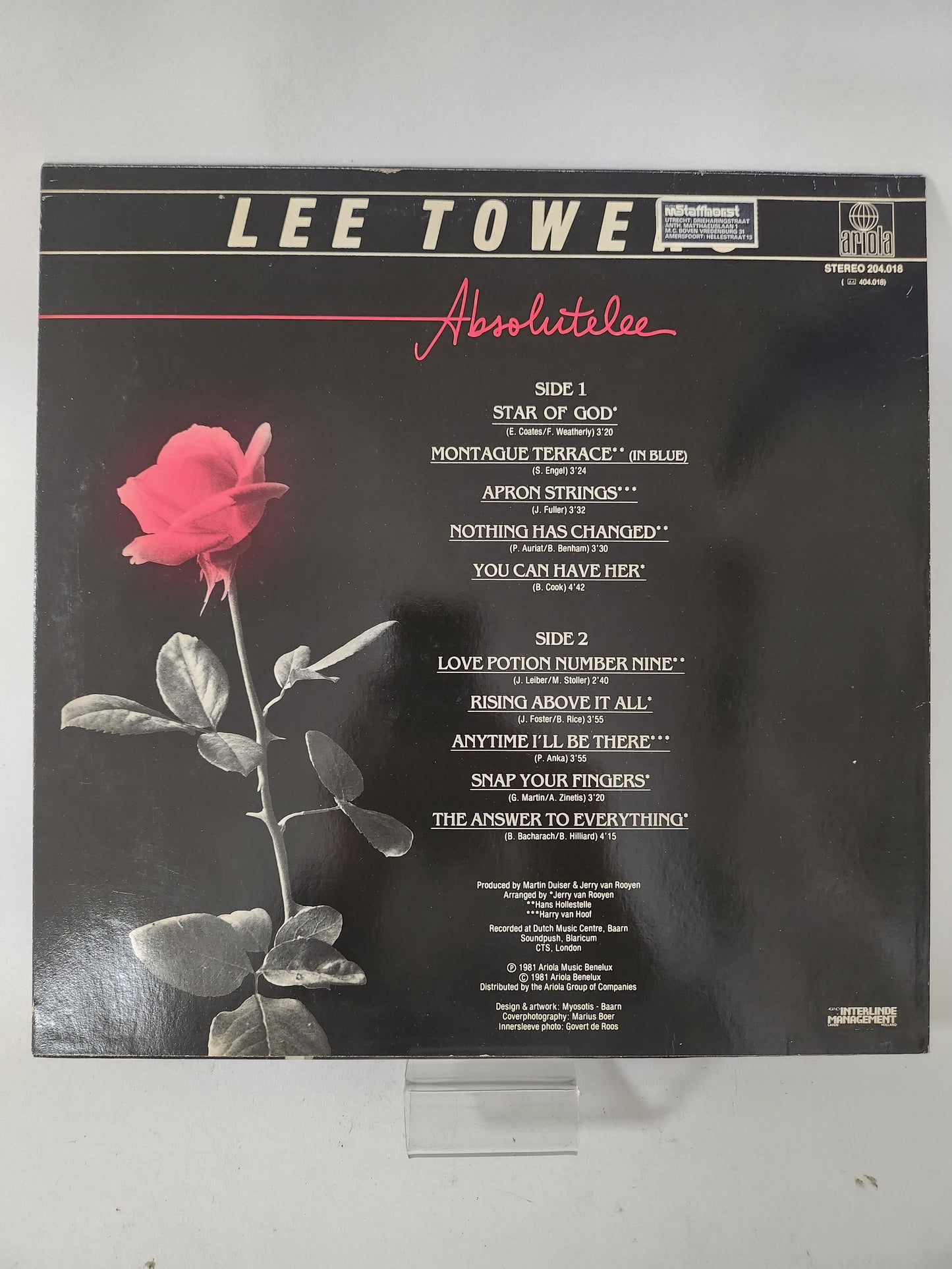 Absolutelee: Lee Towers LP Vinyl