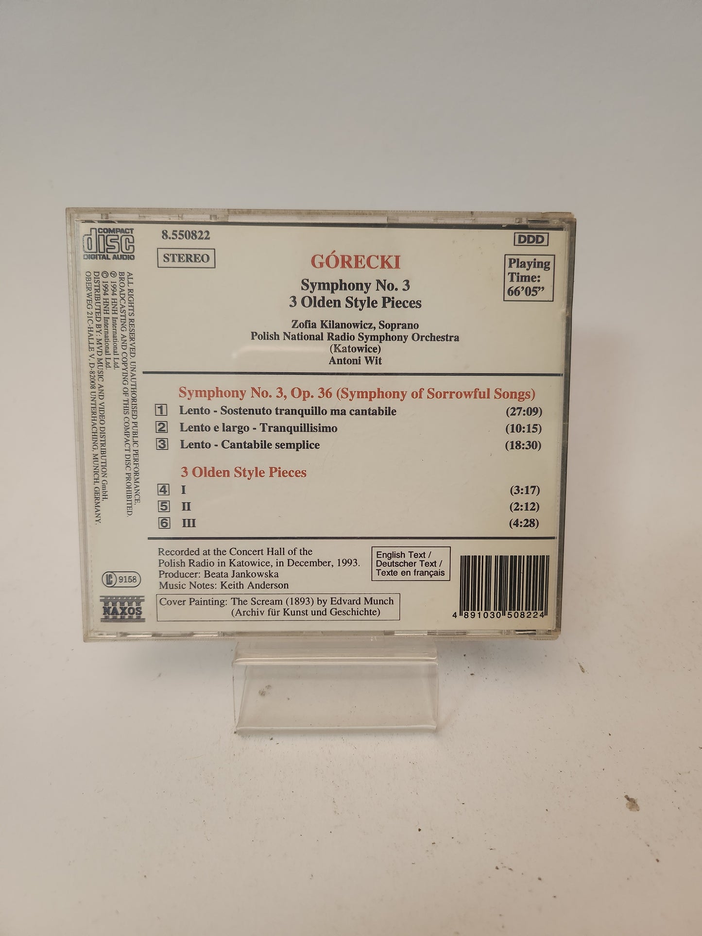 Gorecki: Symphony No 3 CD