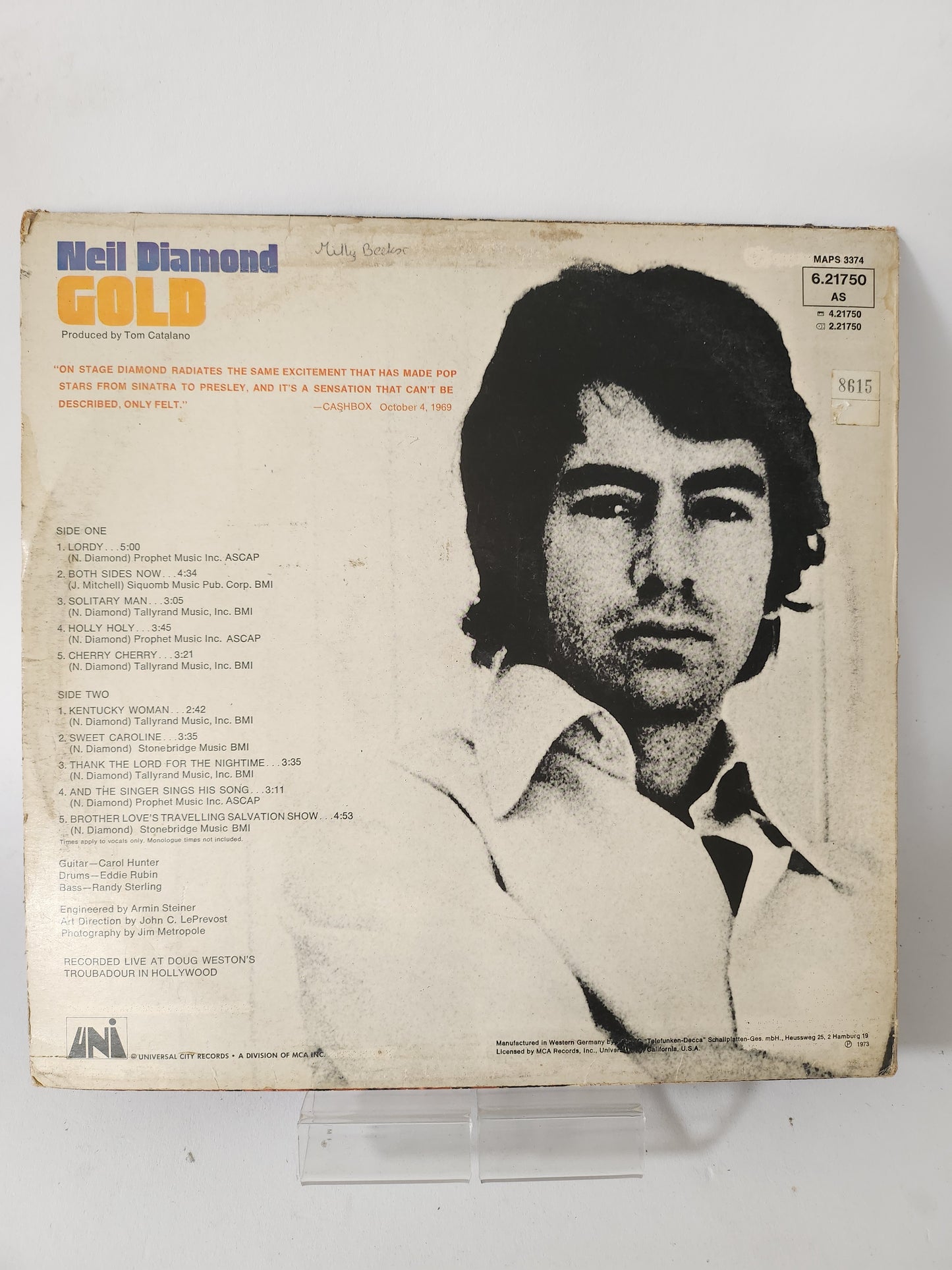 Gold: Neil Diamond LP Vinyl