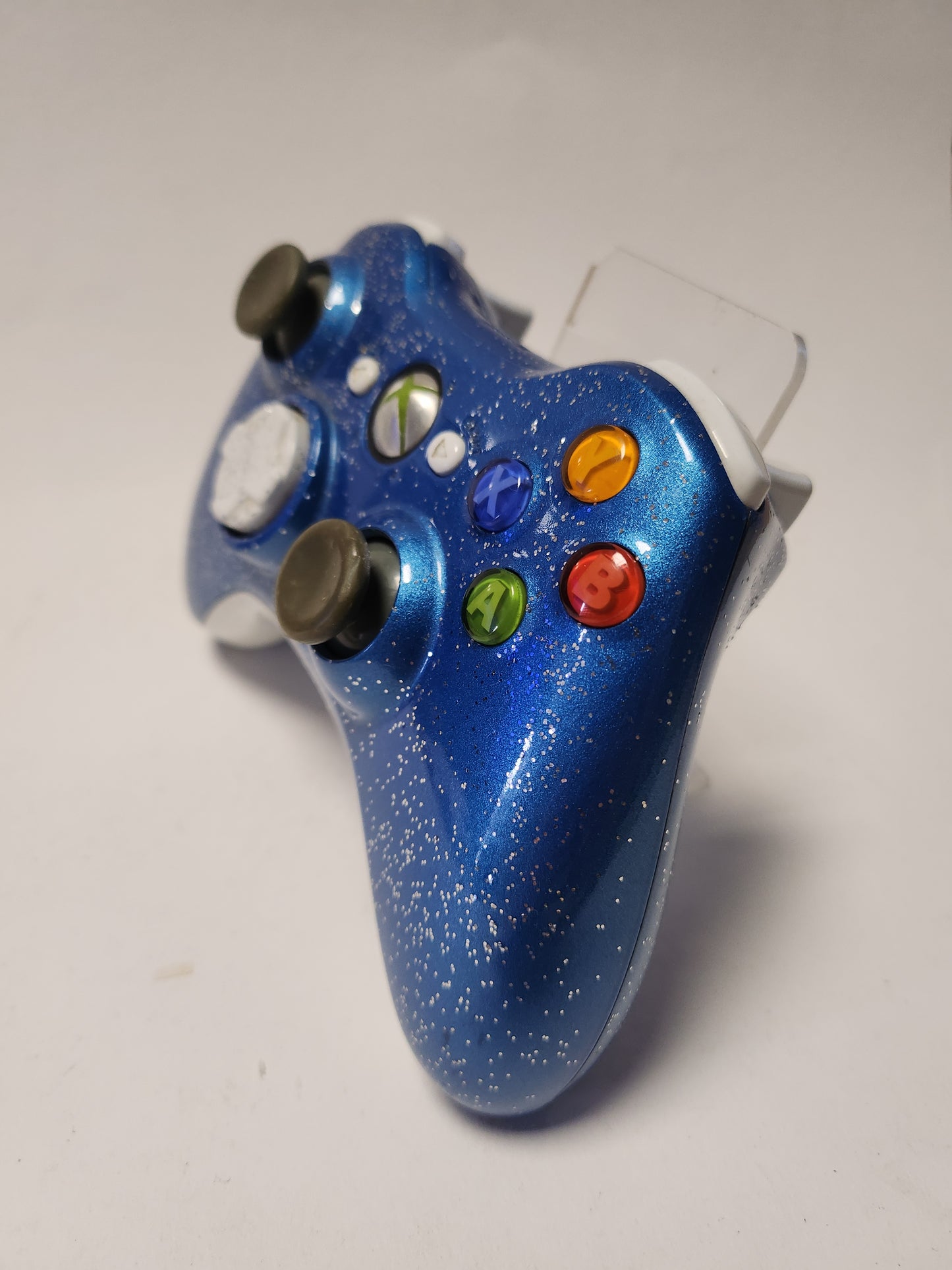 Blue Silver Sparkle Controller Xbox 360