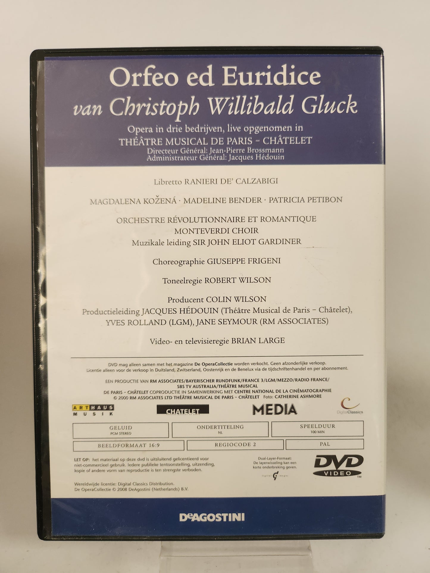 Opera Collectie 22: Willibald Gluck "Orfeo ed Euridice" DVD Muziek