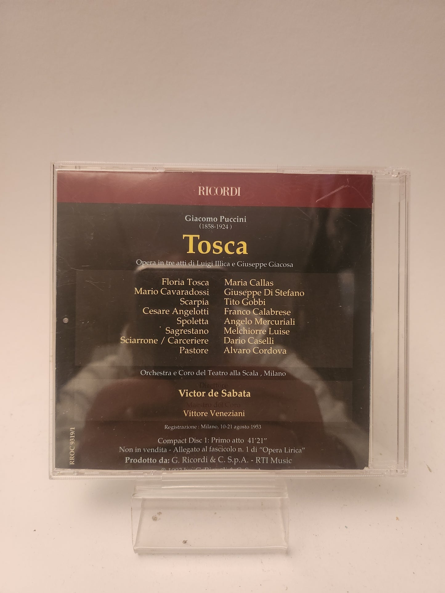 Opera Lirica: Tosca Deel 1 CD