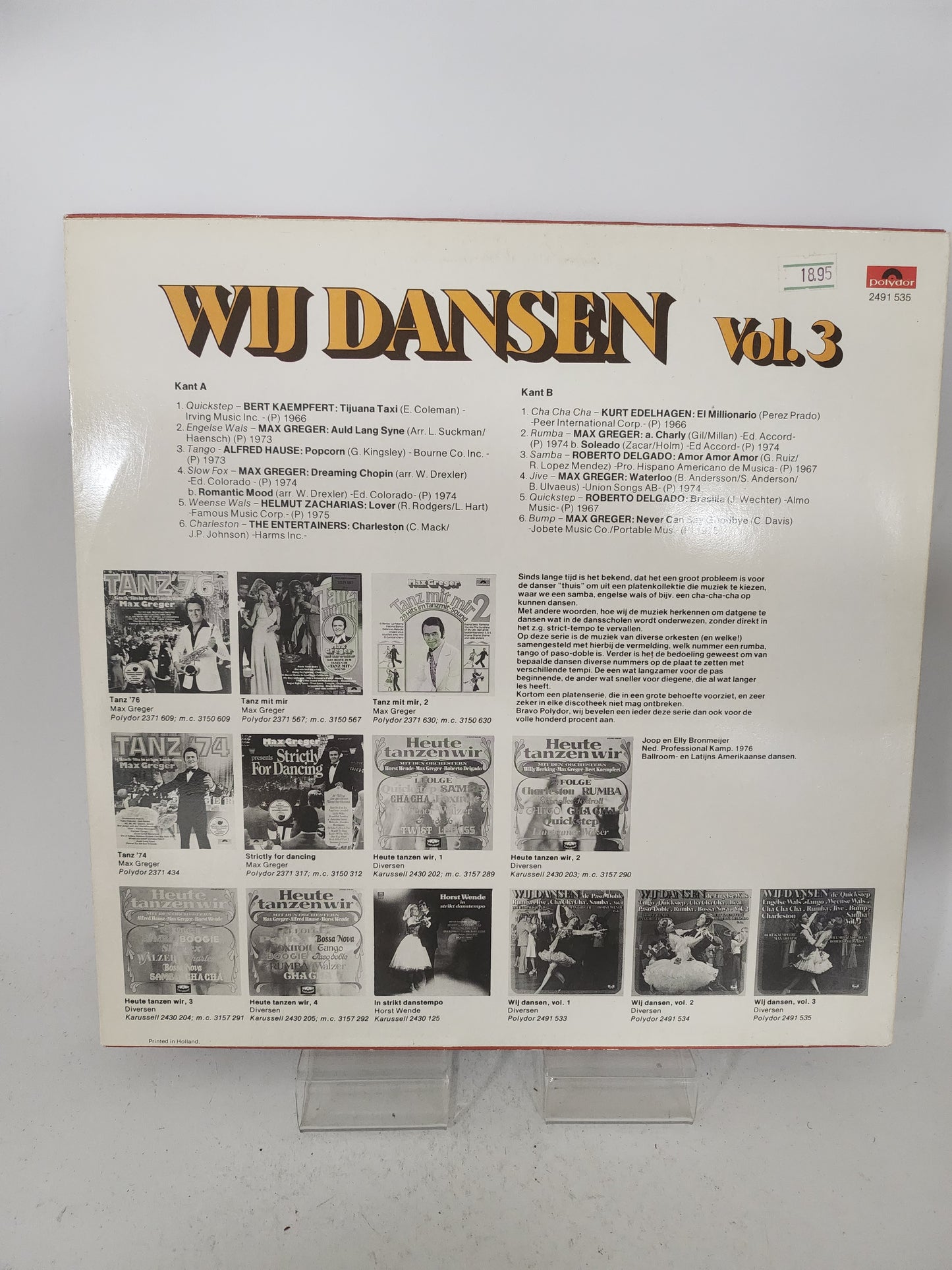 Wij Dansen Volume 3 LP Vinyl