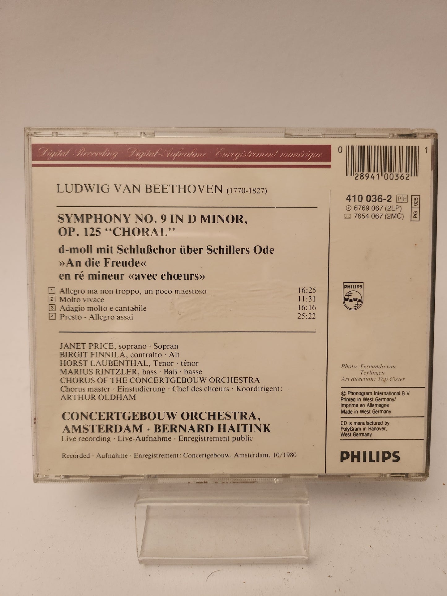 Beethoven: Symphony No 9 CD