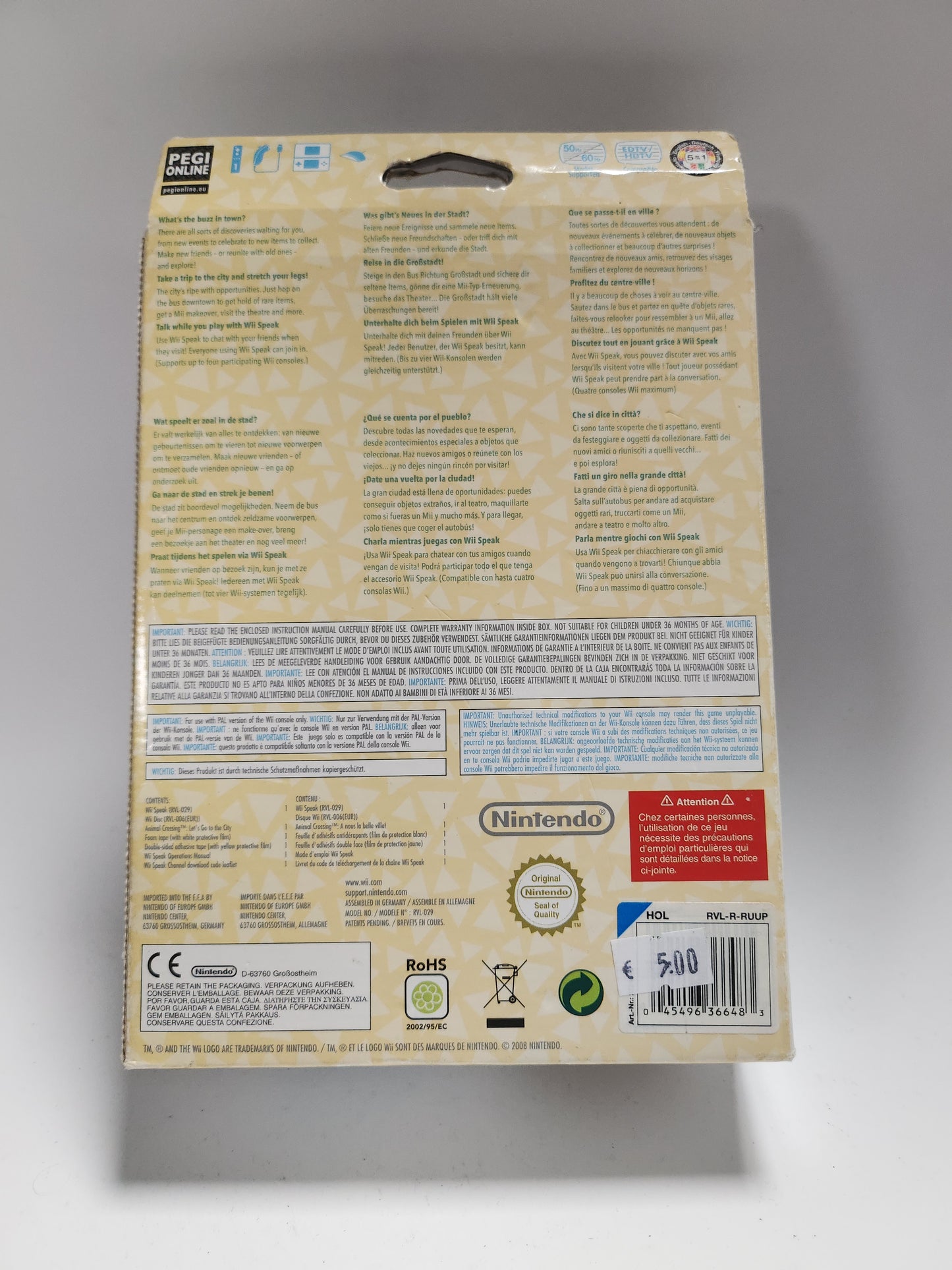 Animal Crossing: Let's Go to the City Boxed Nintendo Wii