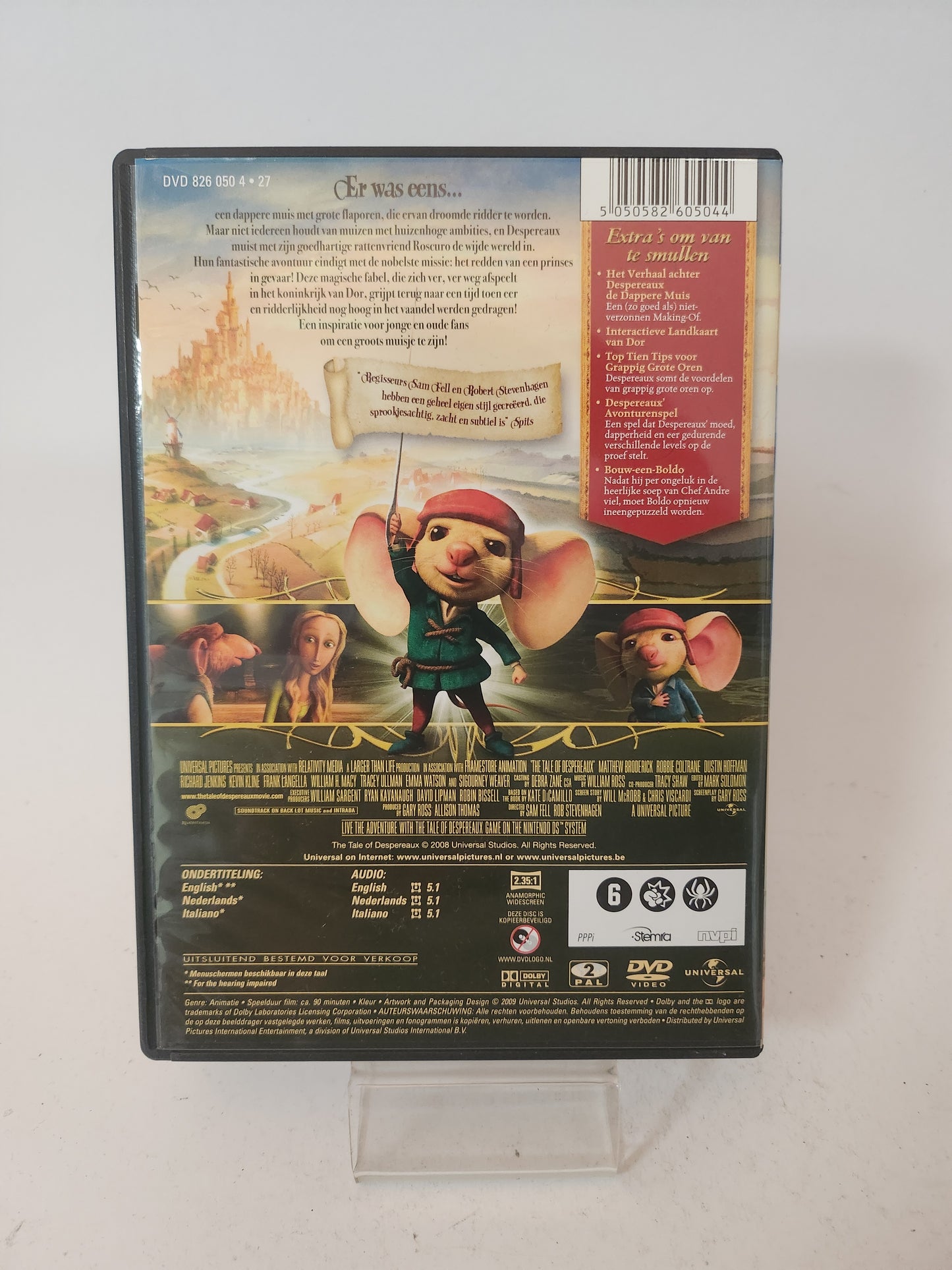 Despereaux de Dappere Muis Dvd Kids