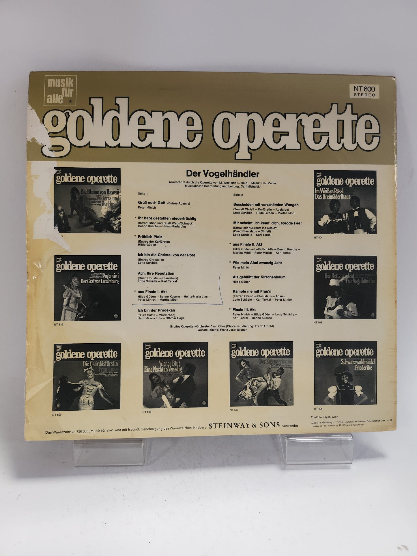 Goldene Operette: Der Vogelhändler LP Vinyl