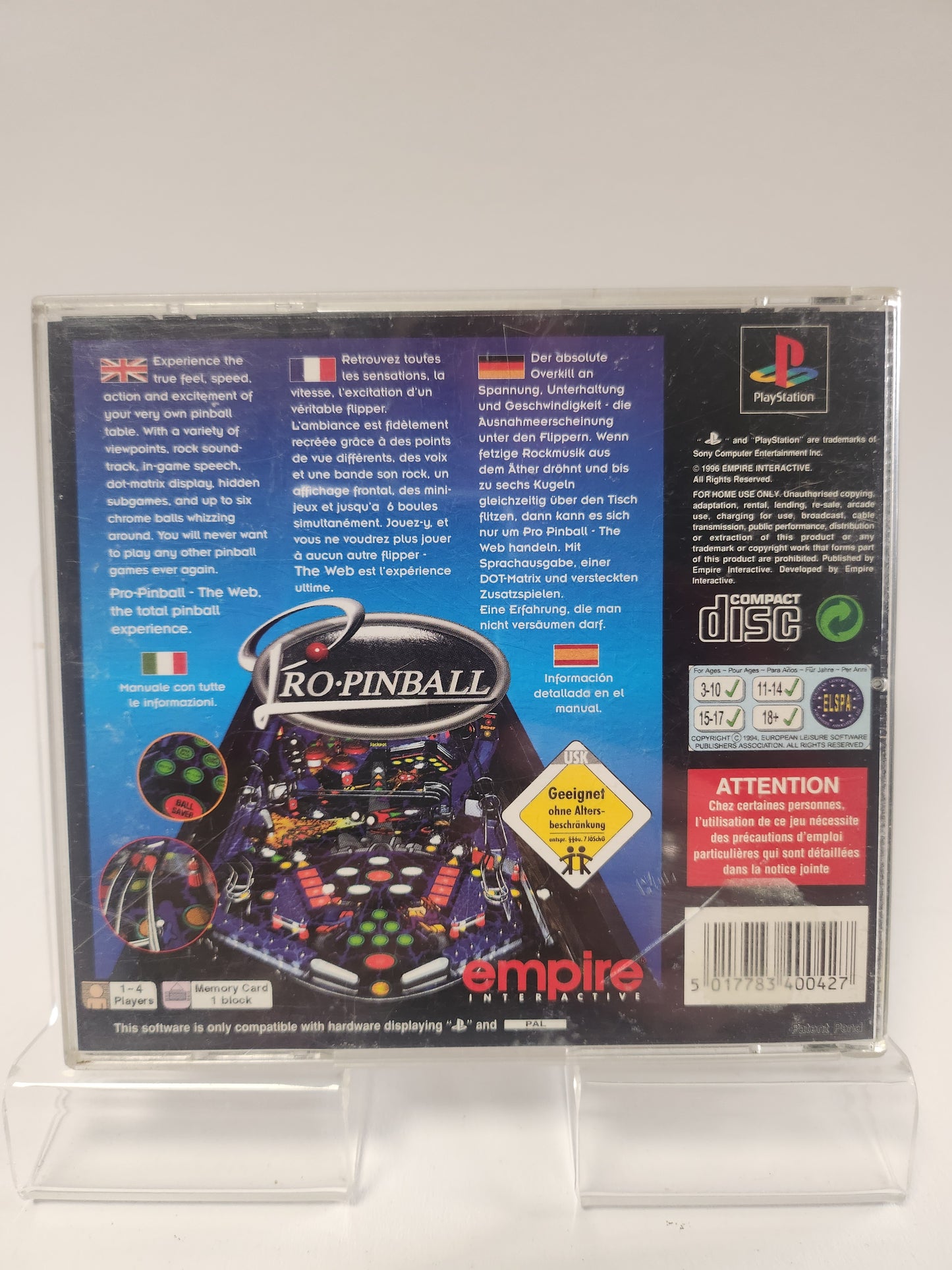 Pro Pinball the Web Playstation 1