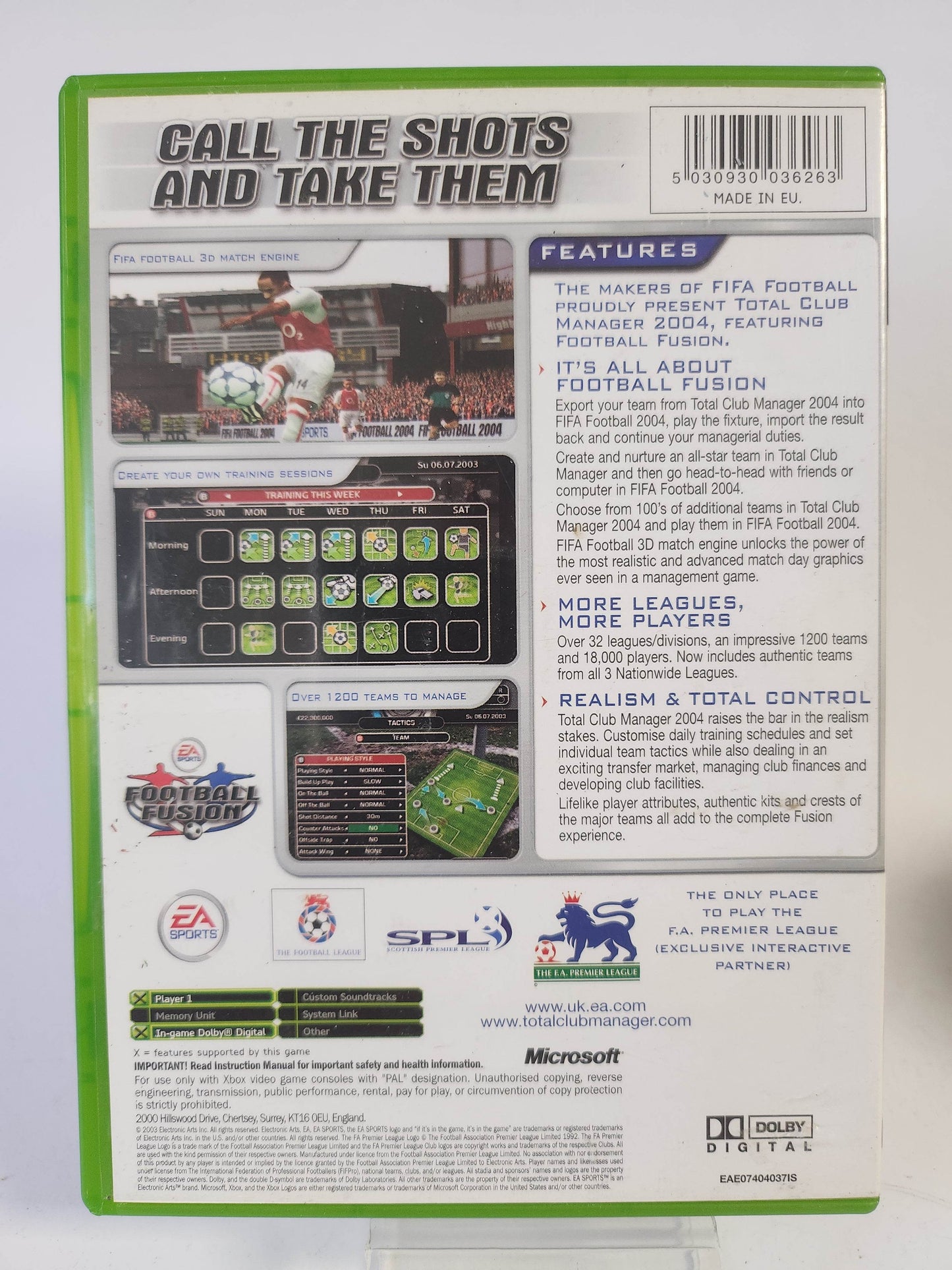 Total Club Manager 2004 (No Book) Xbox Original - Feniks Gameshop