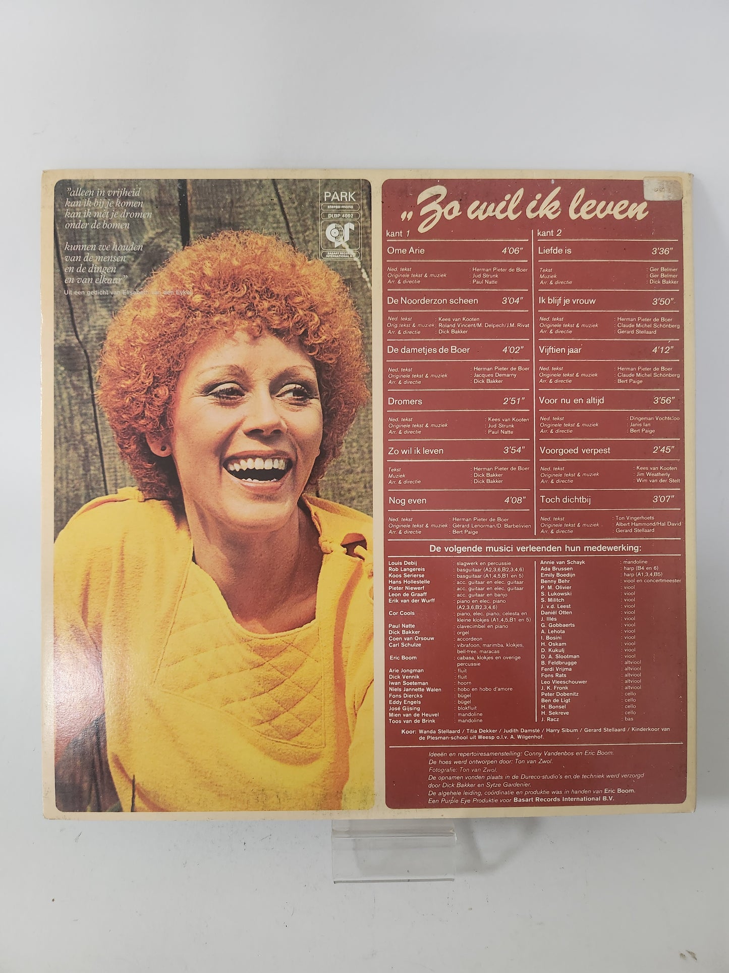 Zo wil ik Leven: Conny Vandenbos LP Vinyl