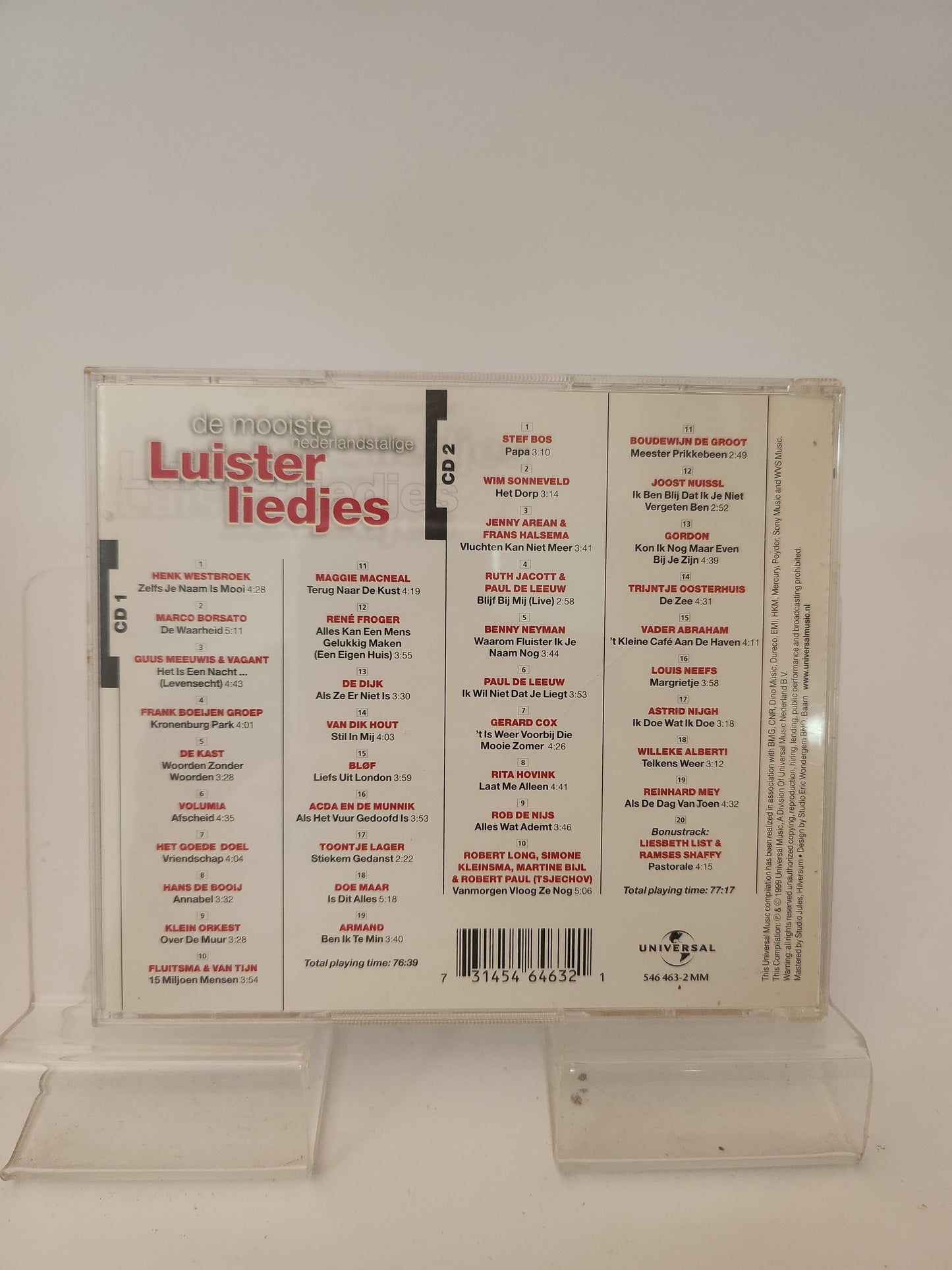 Mooiste Nederlandse Luister Liedjes CD